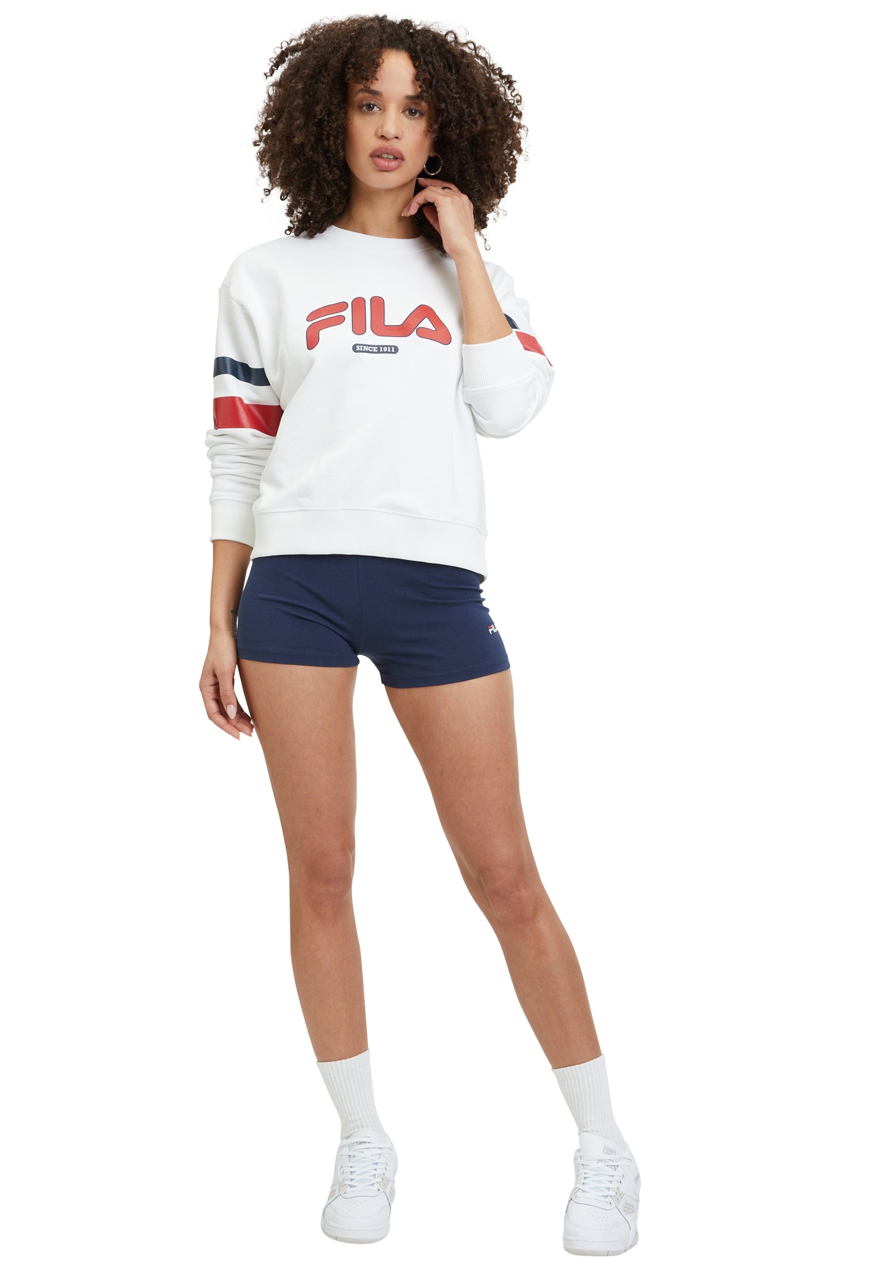 Felpa Latur Graphic Crew Sweat in bianco brillante Fila   