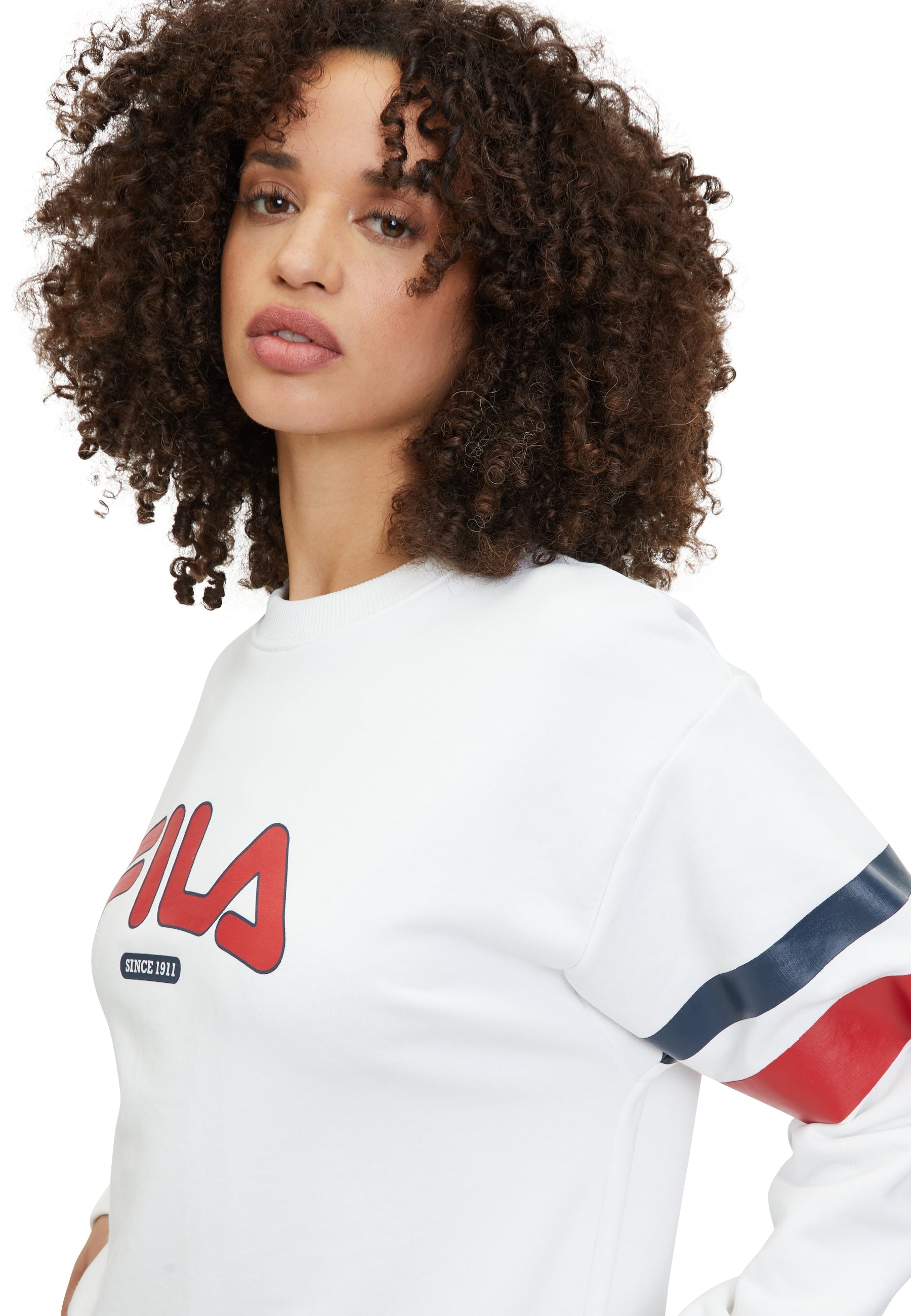 Felpa Latur Graphic Crew Sweat in bianco brillante Fila   