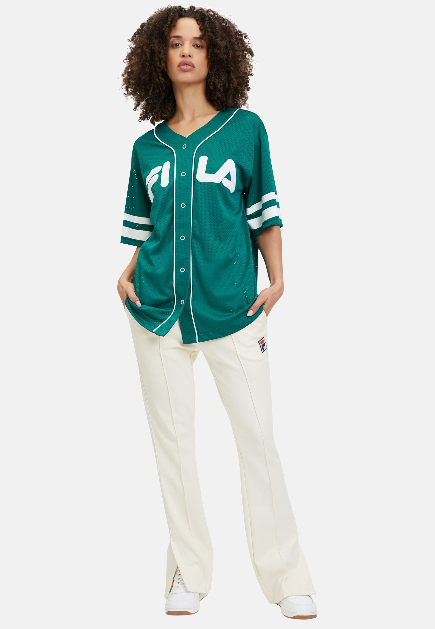 T-shirt Latalia Baseball Shirt in avventurina Fila   