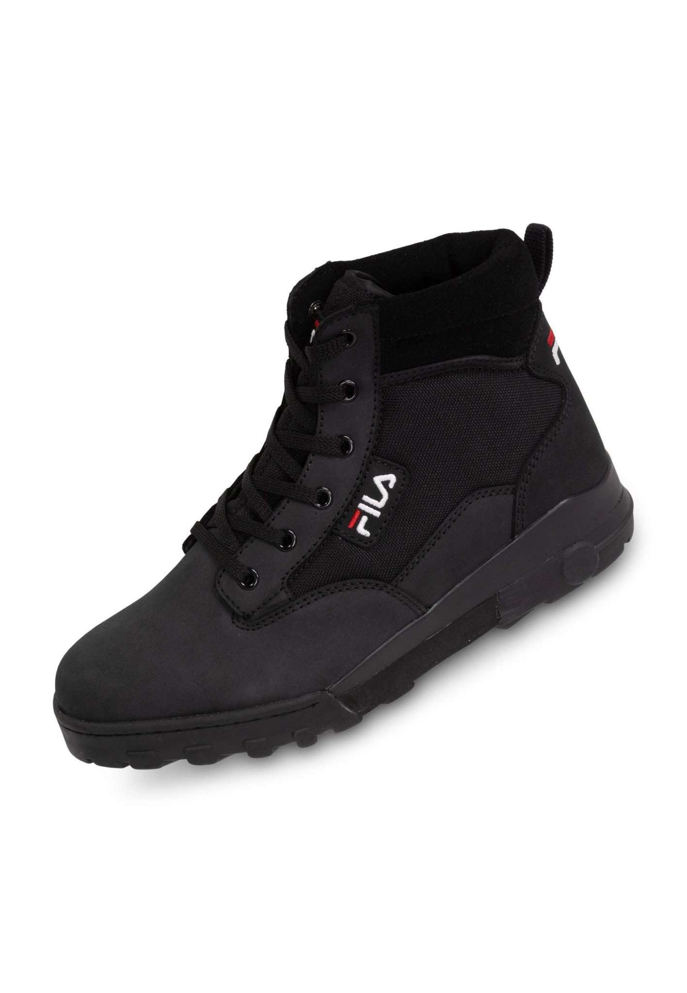 Grunge II Mid in Nero: stivaletti stringati Fila   