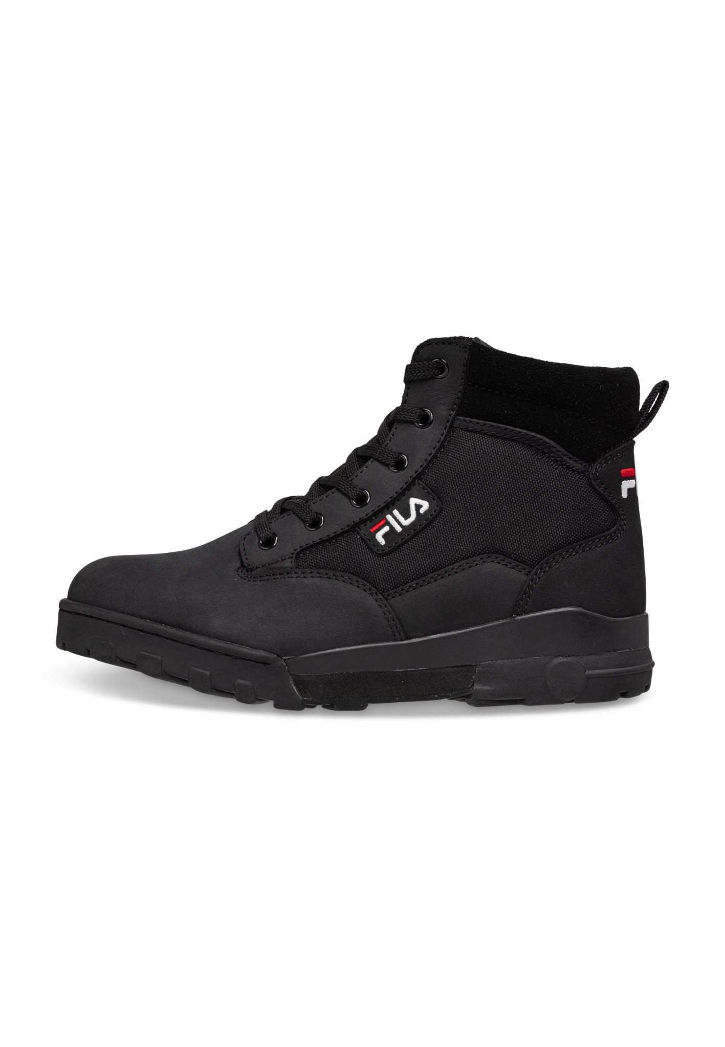 Grunge II Mid in Nero: stivaletti stringati Fila   