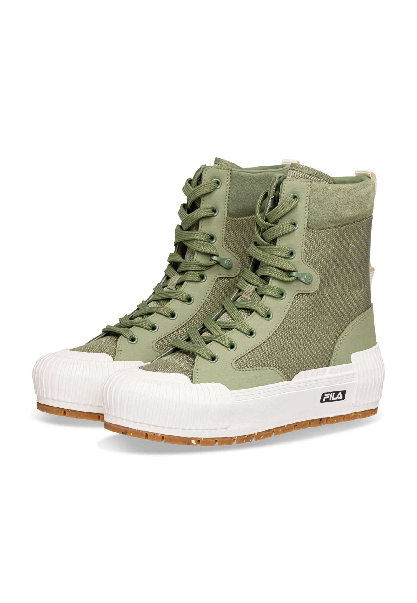 Cityblock High Platform Wmn in Oil Green Sneakers Fila   