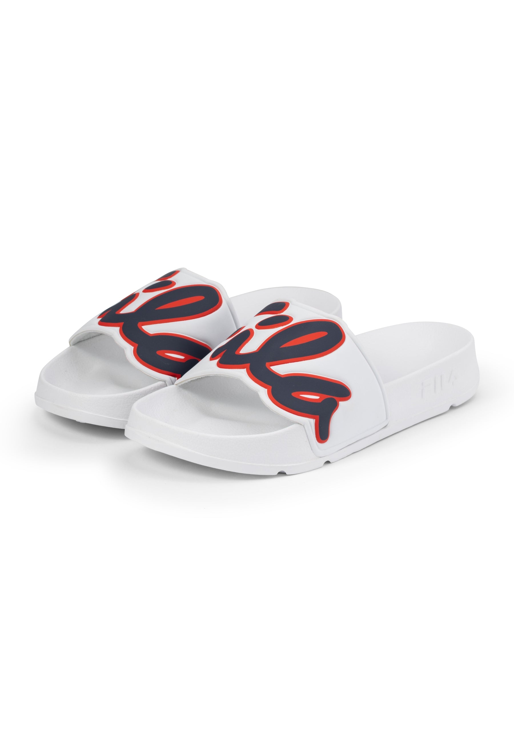 Fila Scritto Slipper Wmn in White- Navy Slippers Fila   