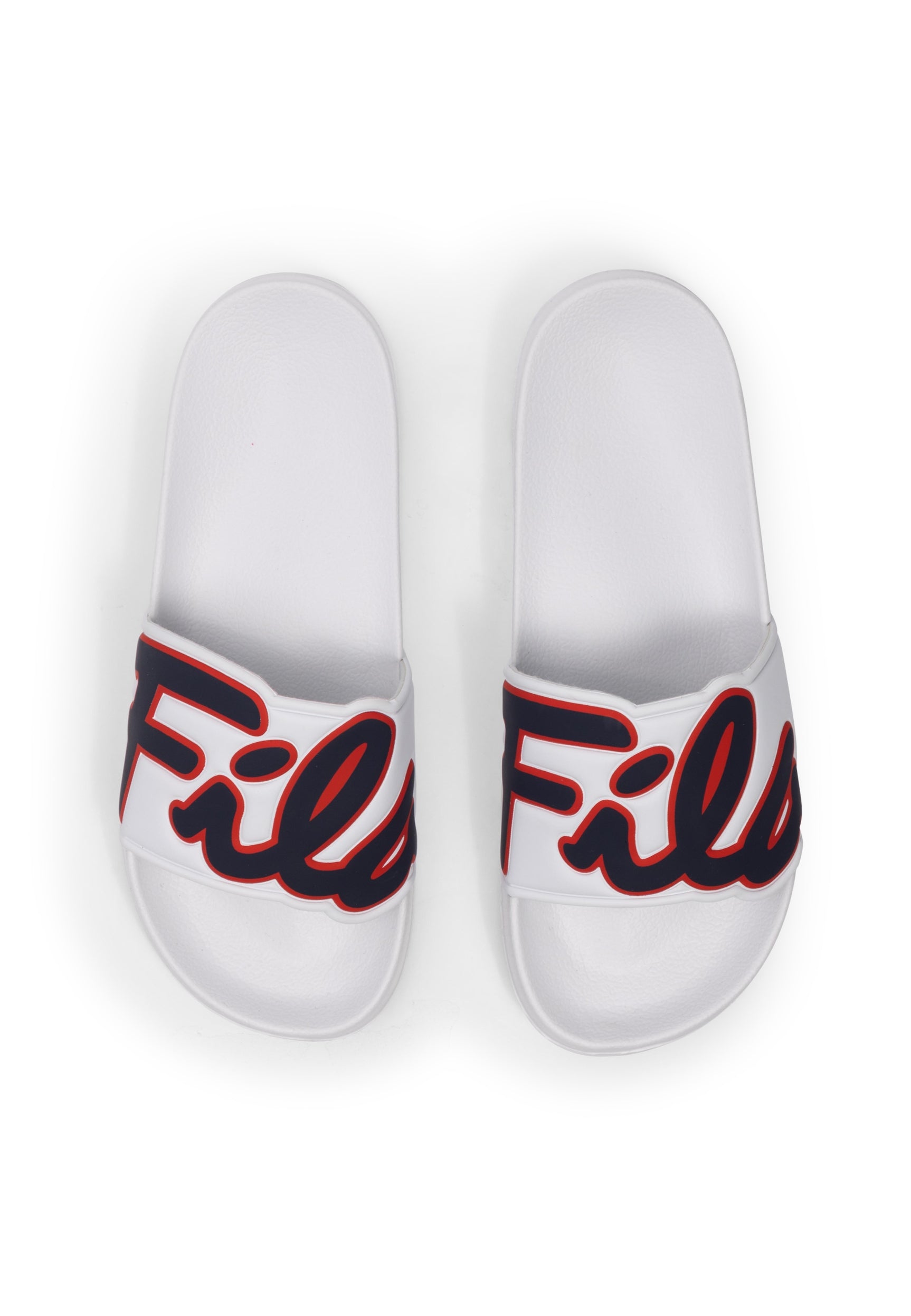 Fila Scritto Slipper Wmn in White- Navy Slippers Fila   