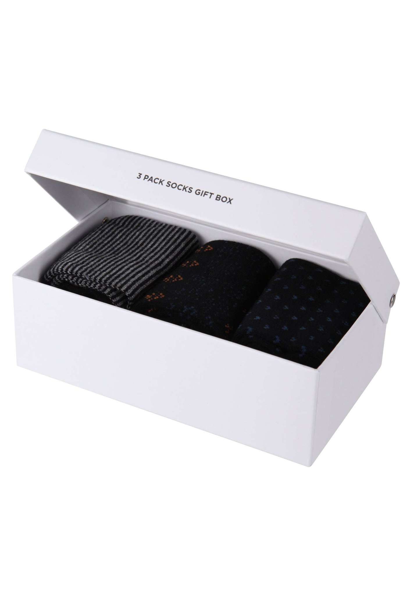 Confezione da 3 calzini Giftbox Elwell in Charcoal Marl Calzini Lee   