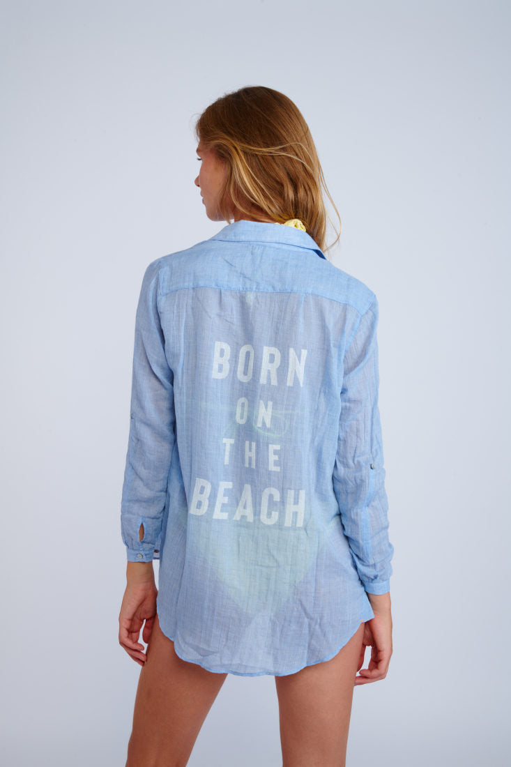 Camicia GARY-ADILSON in Bleu Camicie Banana Moon