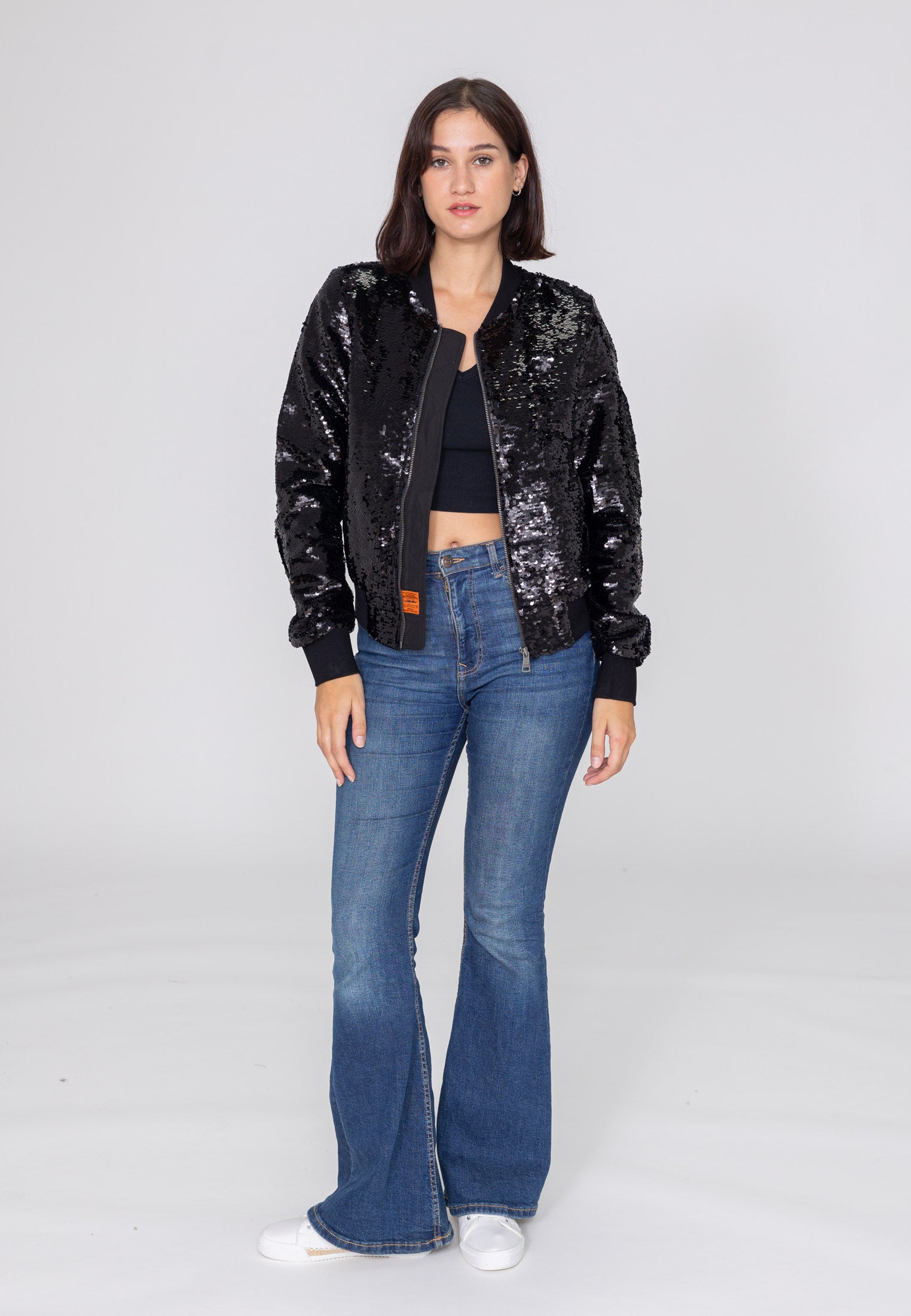 Giacca bomber Glitter W in Black Jackets Bombers Original   