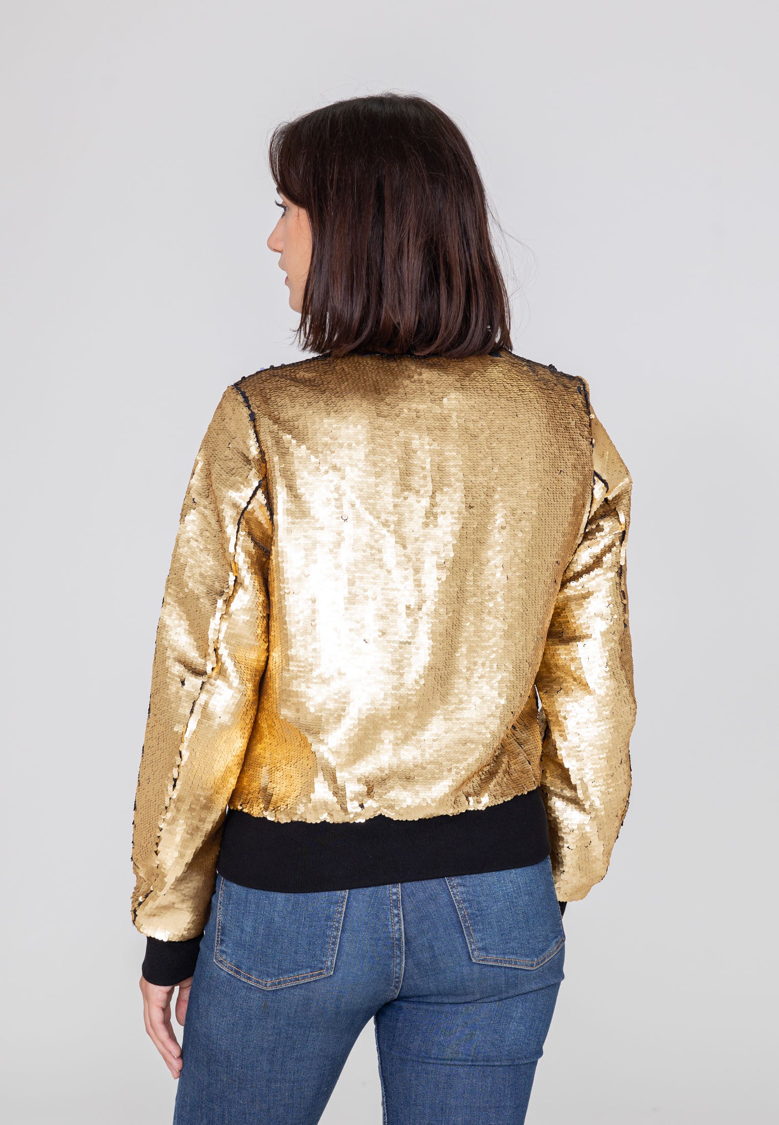 Giacca bomber Glitter W in oro Bombers Original   