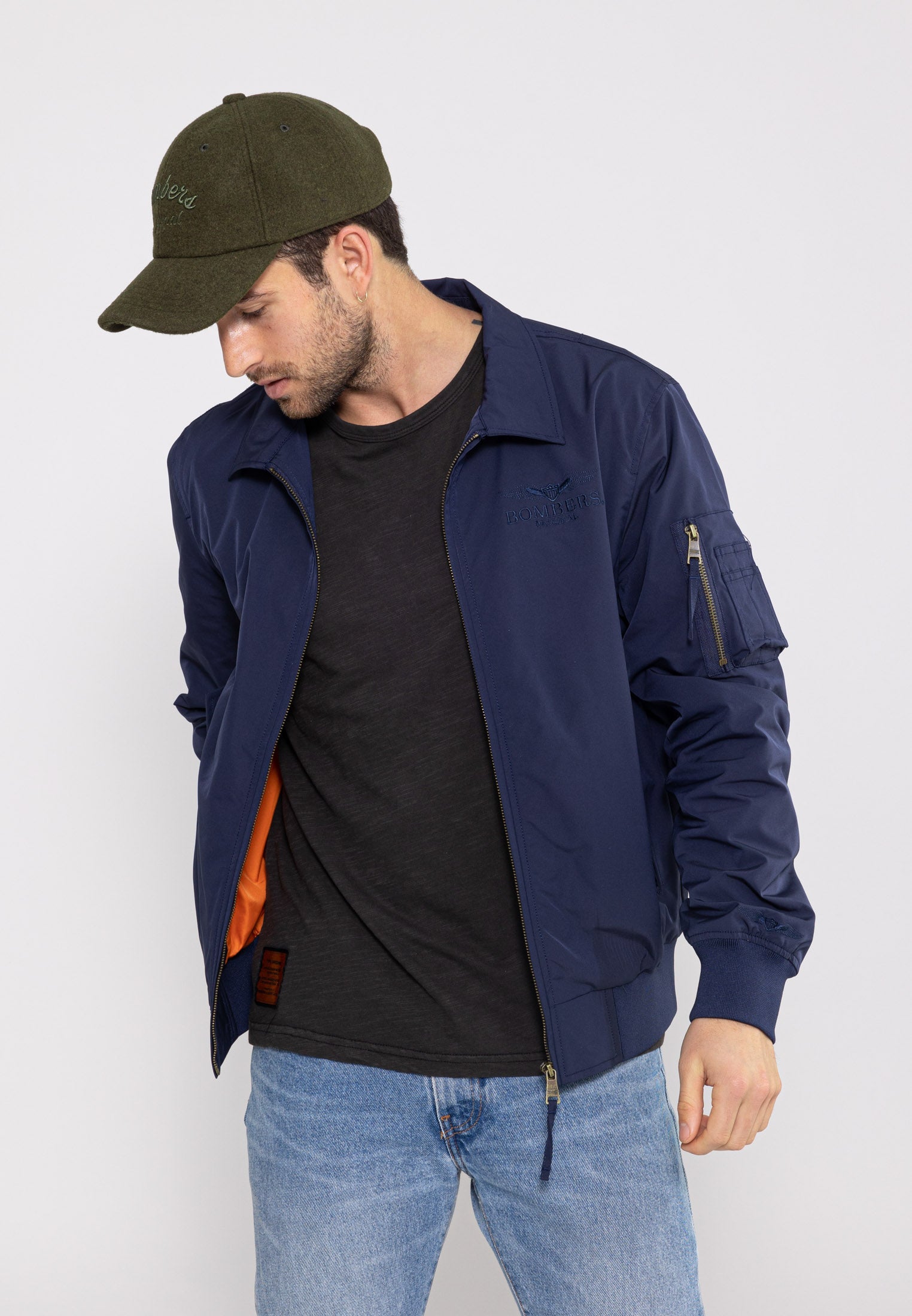 Giacca bomber Hawk M in Giacche Navy Bombers Original   