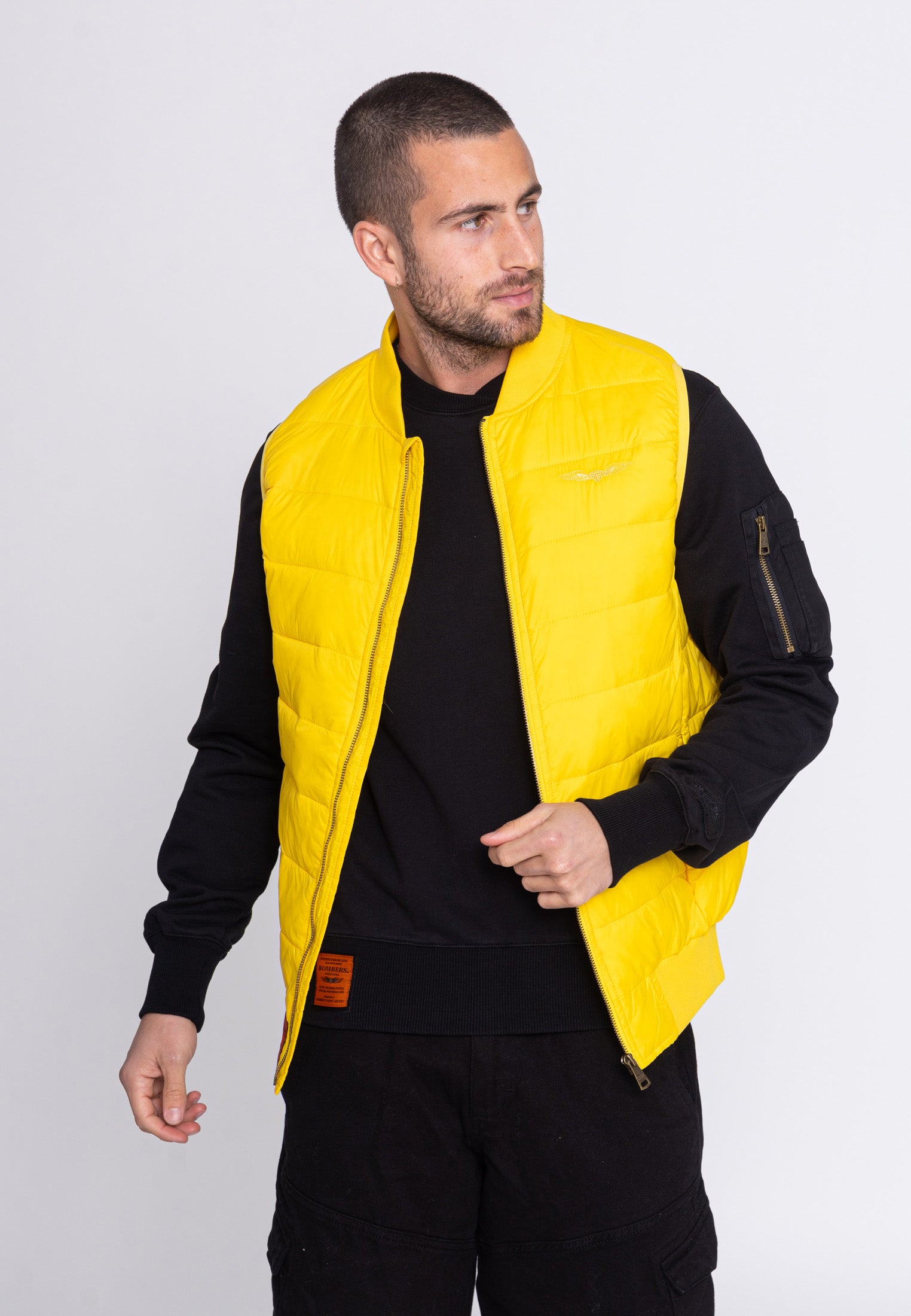 Gilet trapuntato Houston M in D.Yellow Jackets Bombers Original   