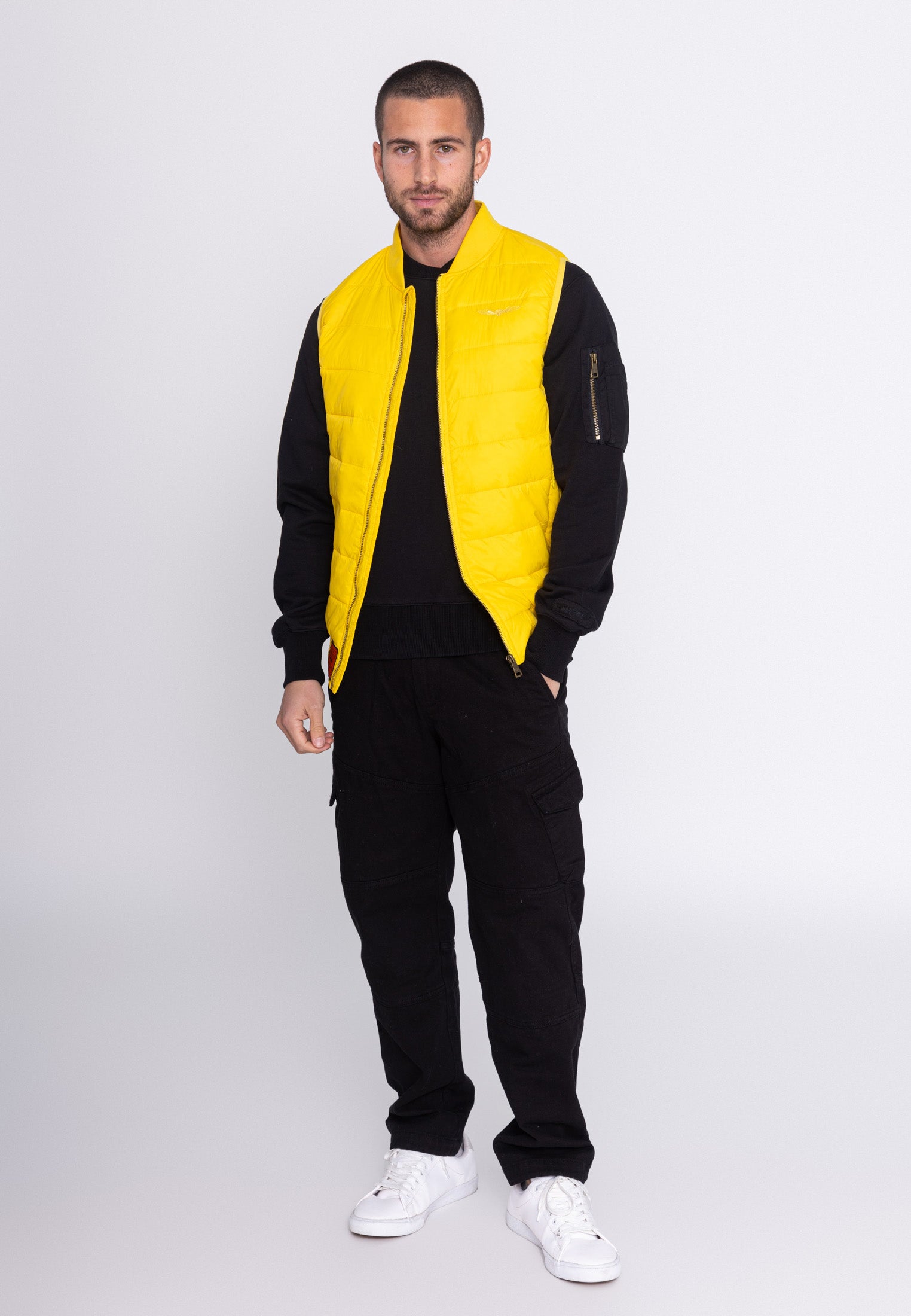 Gilet trapuntato Houston M in D.Yellow Jackets Bombers Original   