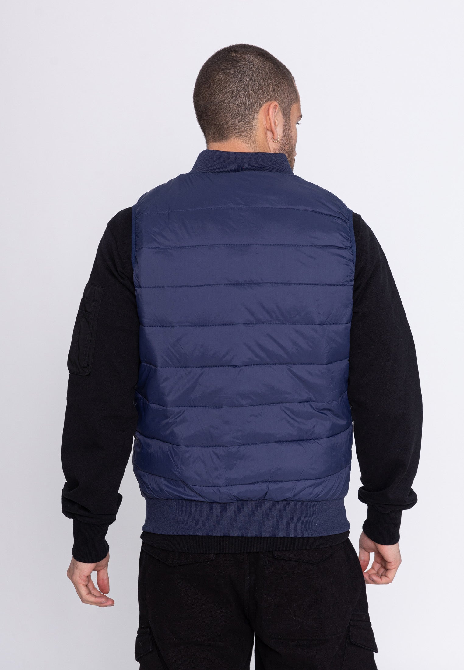 Houston M - Gilet trapuntato in blu Bombers Original   