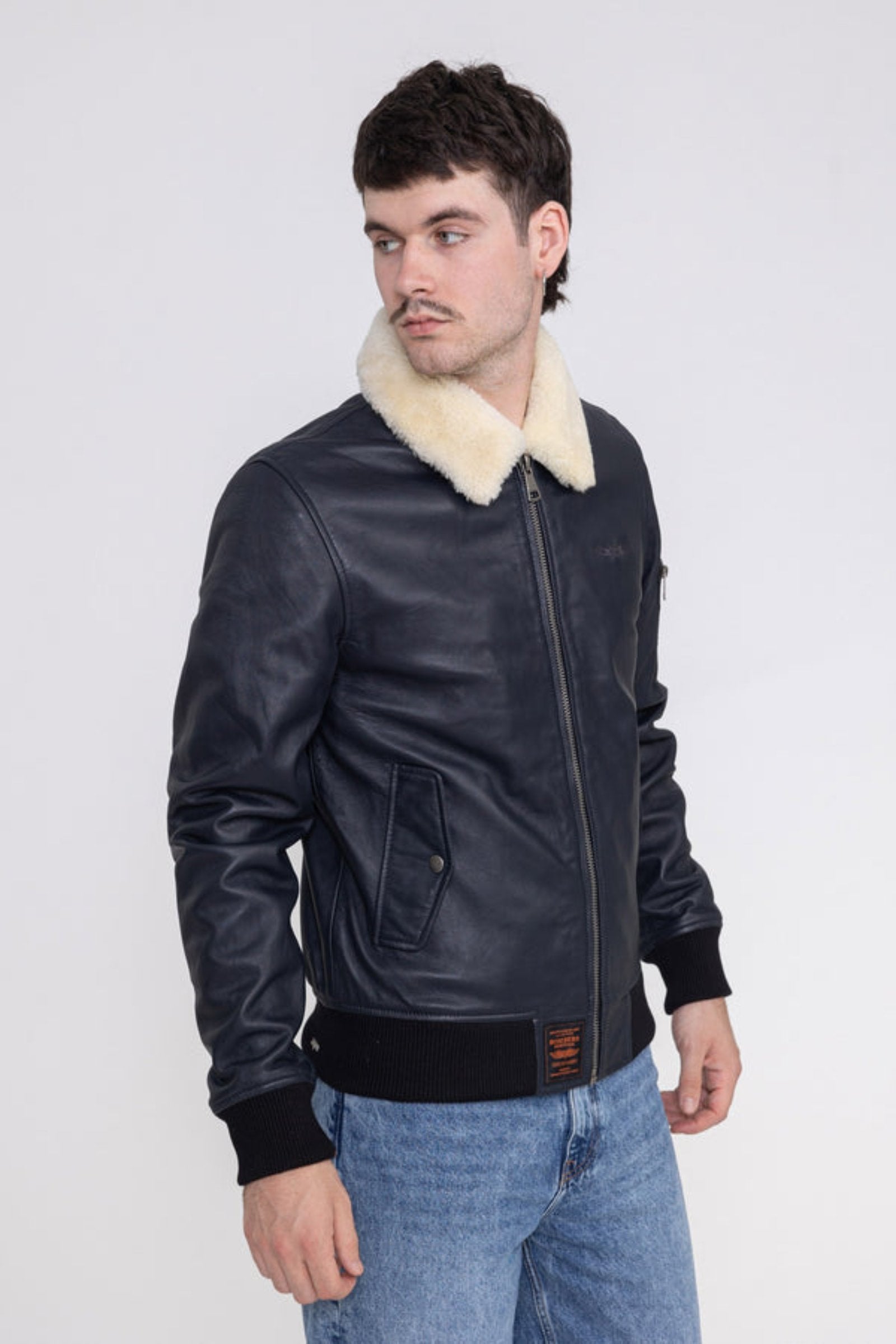 Giacca in pelle Iceman M in Giacche nere Bombers Original   