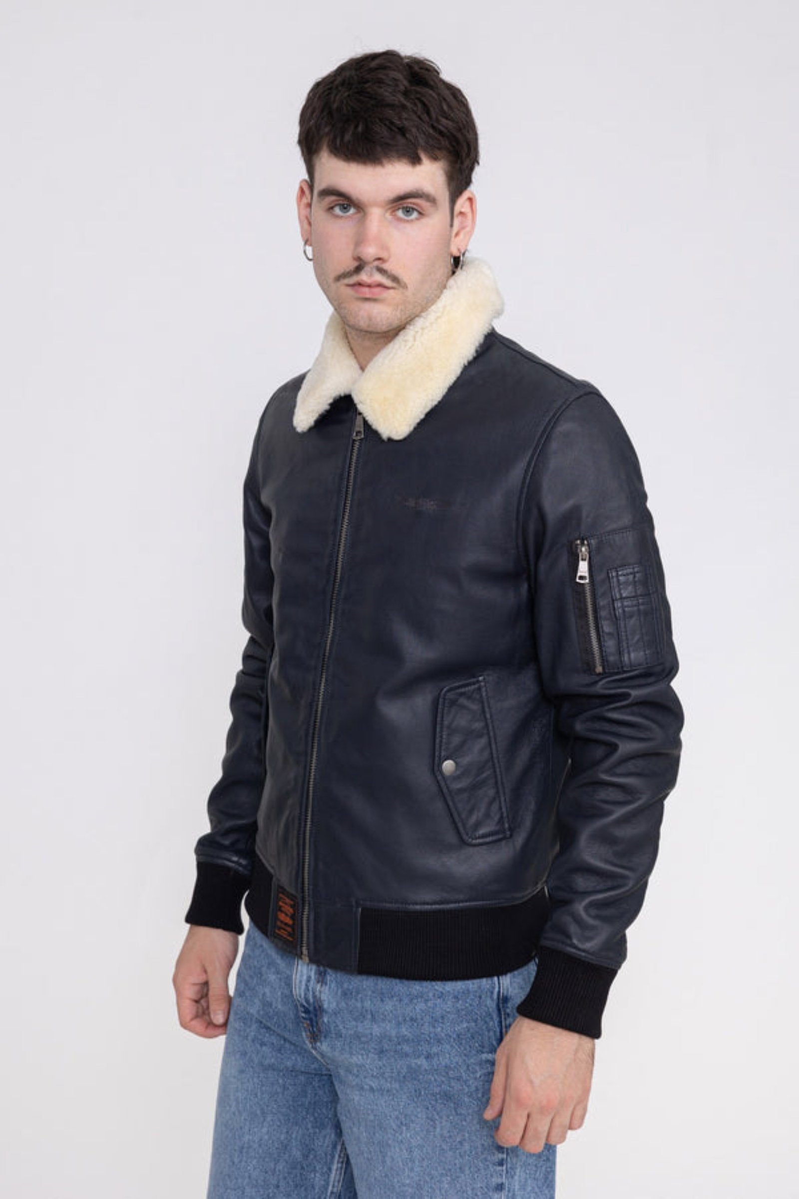 Giacca in pelle Iceman M in Giacche nere Bombers Original   