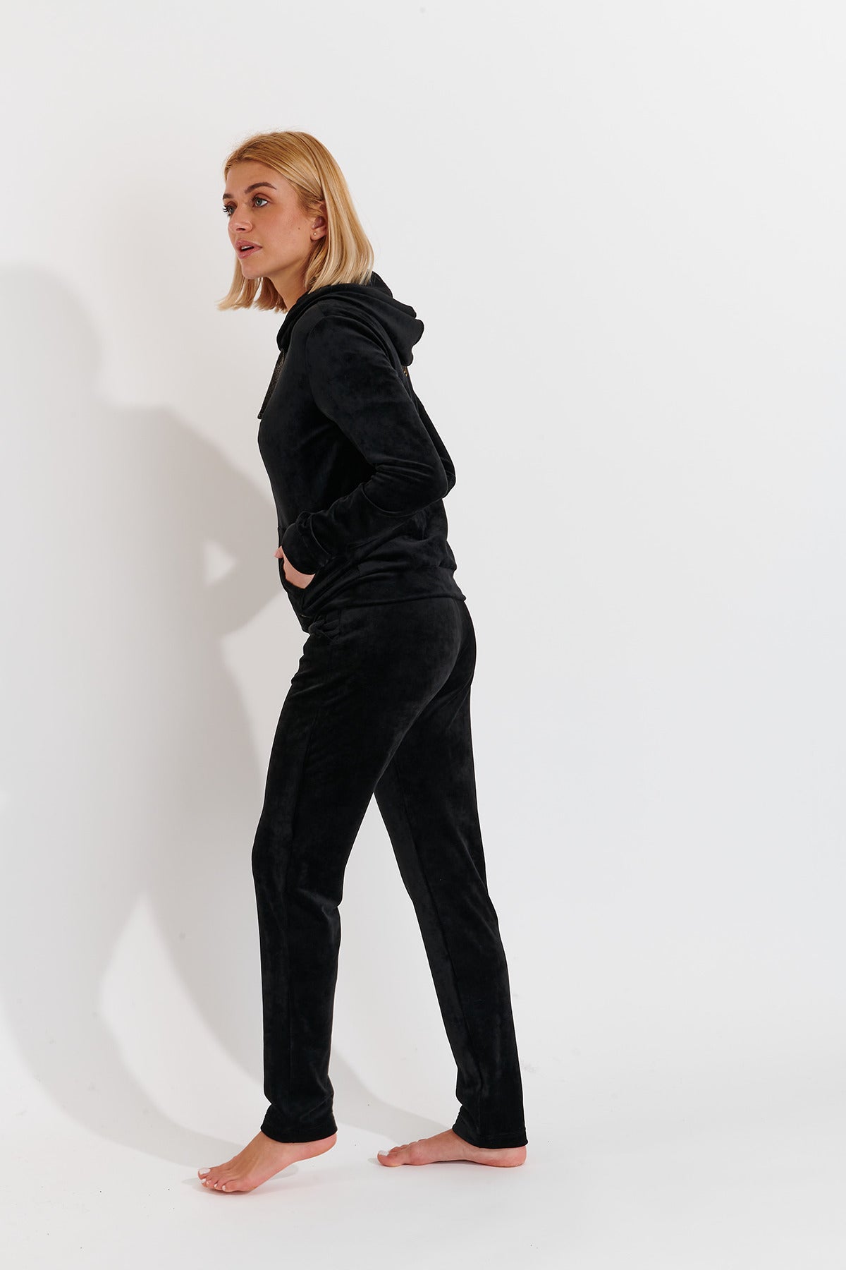 KEENAN-SEALAKE pantaloni da jogging in noir Pantaloni Banana Moon   