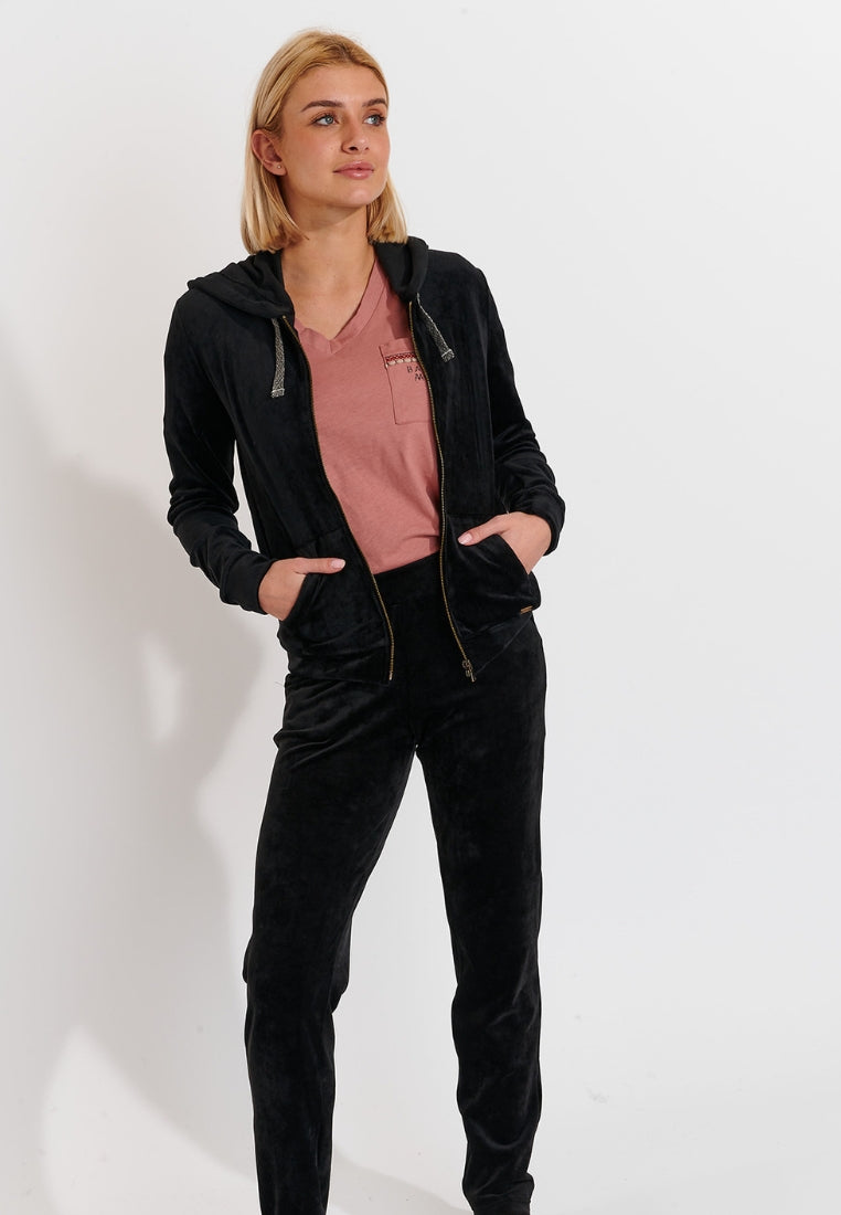 KEENAN-SEALAKE pantaloni da jogging in noir Pantaloni Banana Moon