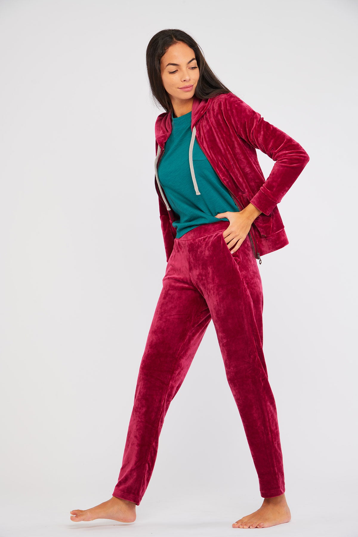 KEENAN-SEALAKE pantaloni da jogging in Cassis Pantaloni Banana Moon   