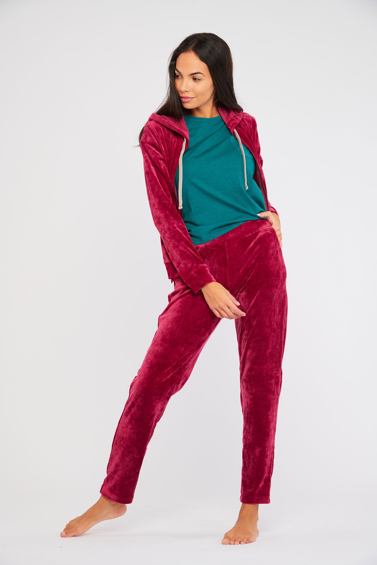 KEENAN-SEALAKE pantaloni da jogging in Cassis Pantaloni Banana Moon   