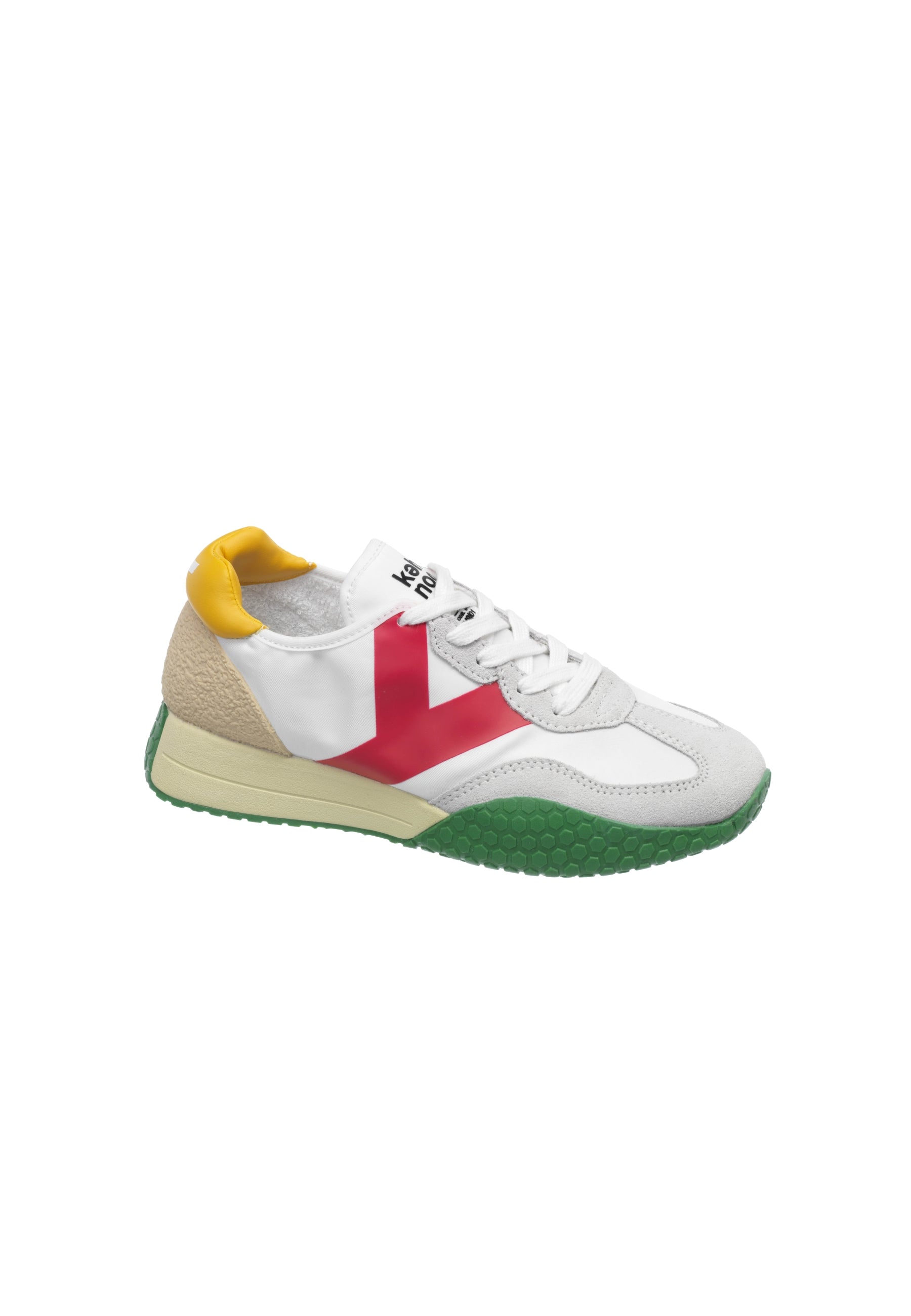 Ambasciatore in Bianco/Fuxia/Giallo Sneakers Keh-Noo   