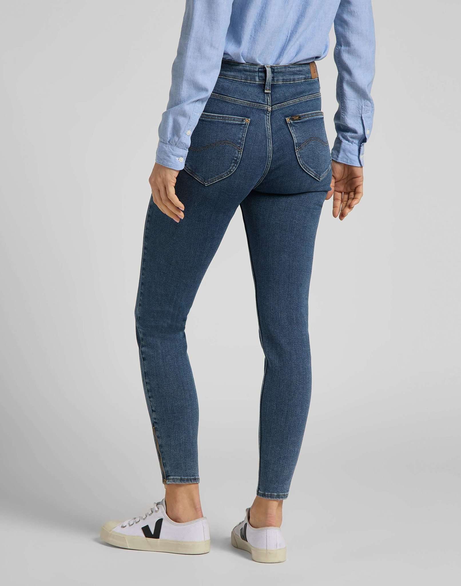 Scarlett High Zip in jeans Mid Ely Lee   