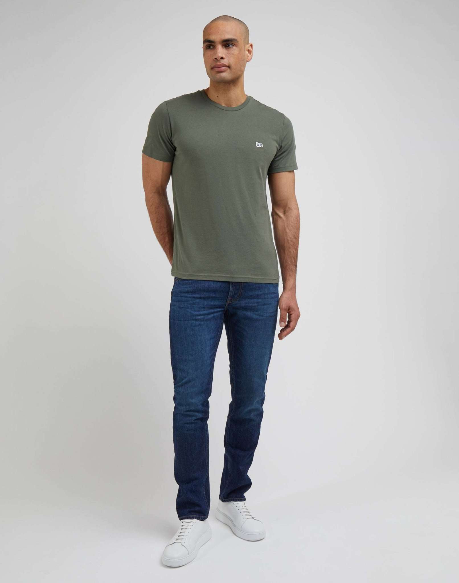 Maglietta con logo Patch in Olive Grove T-Shirts Lee   