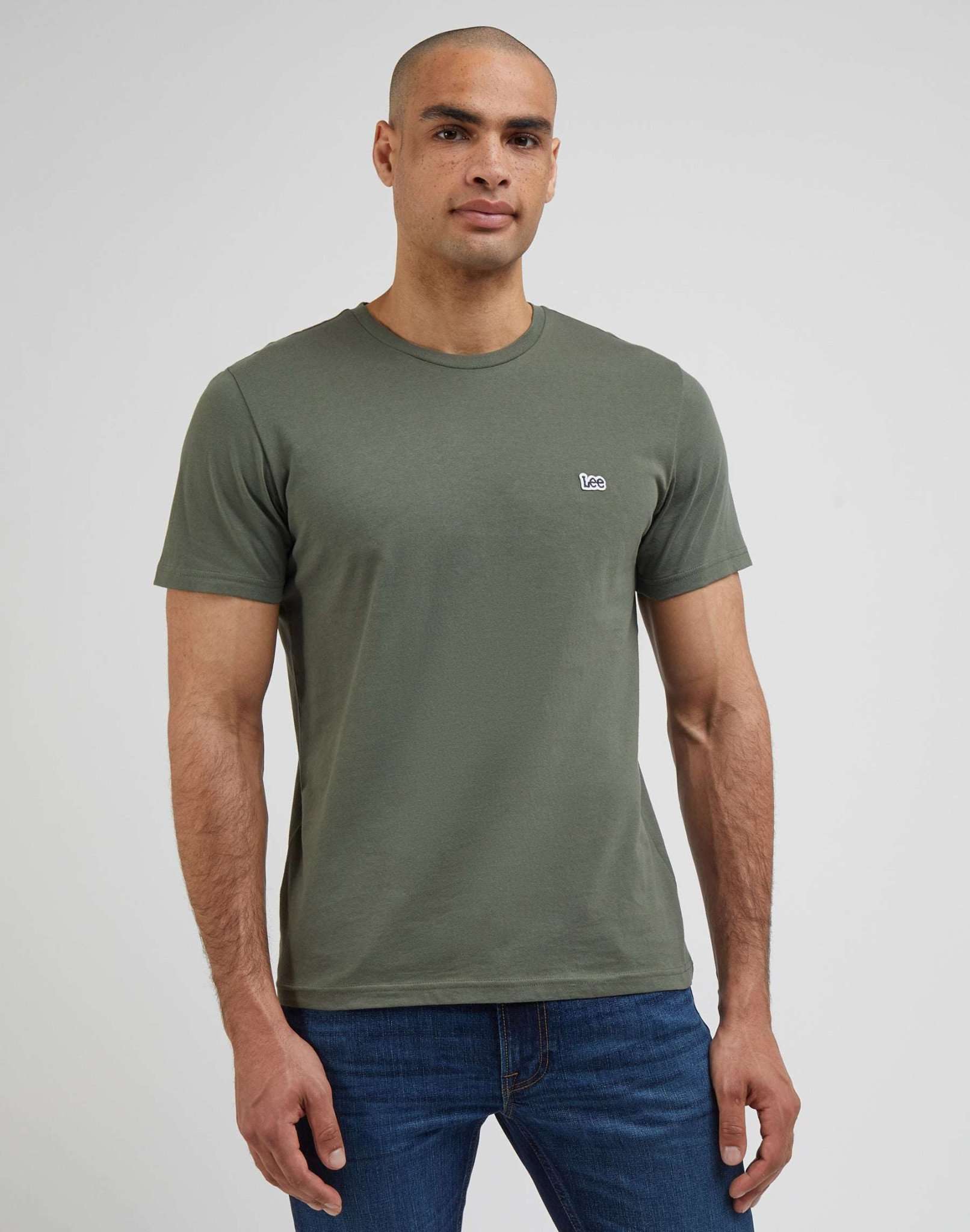 Maglietta con logo Patch in Olive Grove T-Shirts Lee   