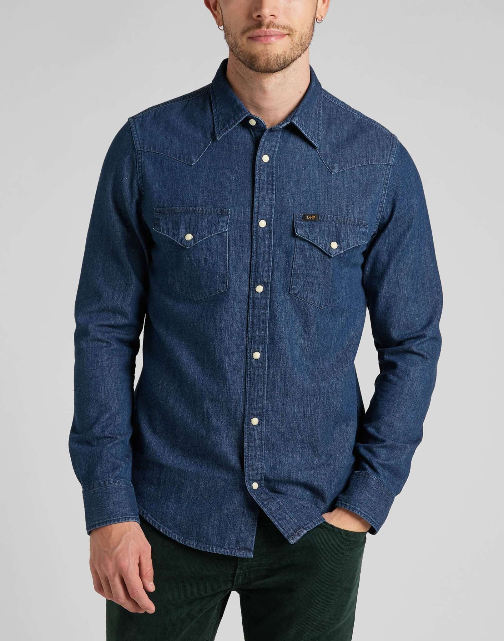 Camicia Regular Western in Mid Stone Camicie Lee   