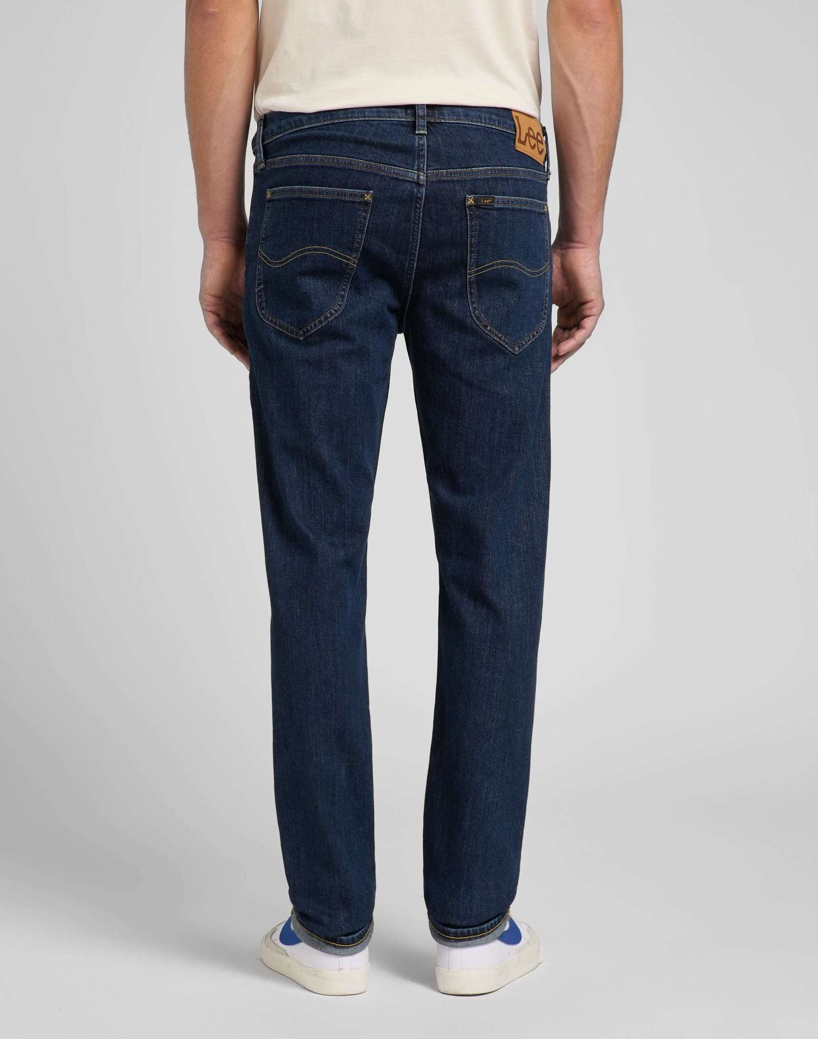 Jeans Daren Zip Fly Low Stretch in pietra scura profonda Lee   