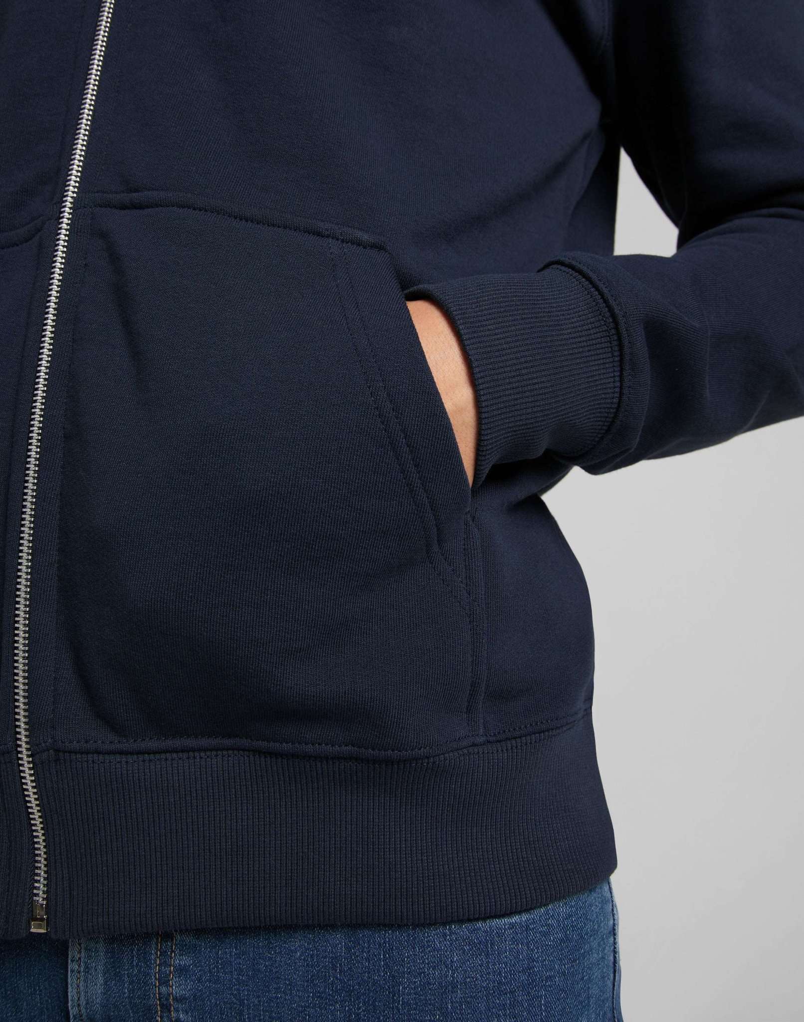 Felpa con cappuccio Basic Zip Through in Navy Sweat Jackets Lee   