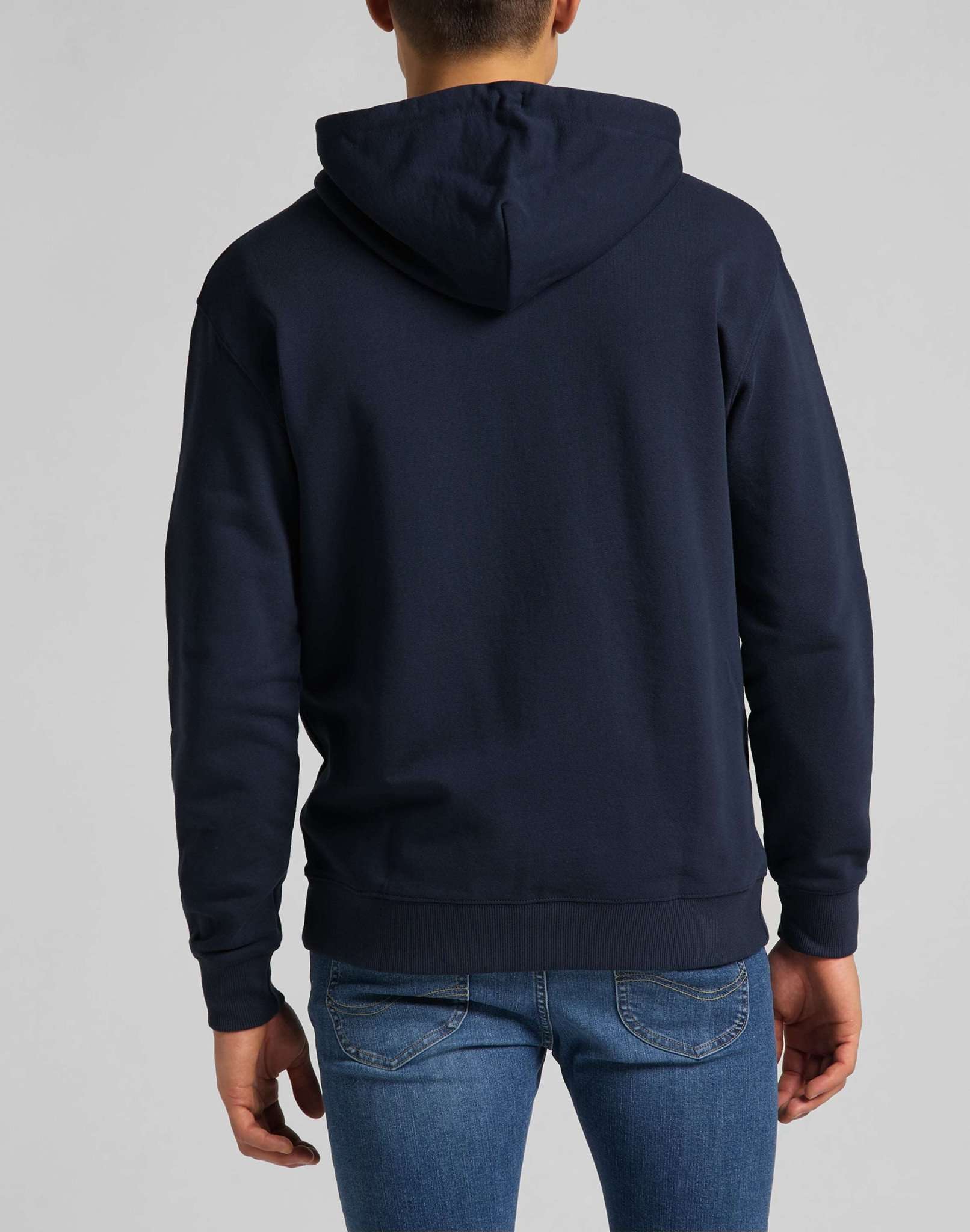 Felpa con cappuccio Basic Zip Through in Navy Sweat Jackets Lee   