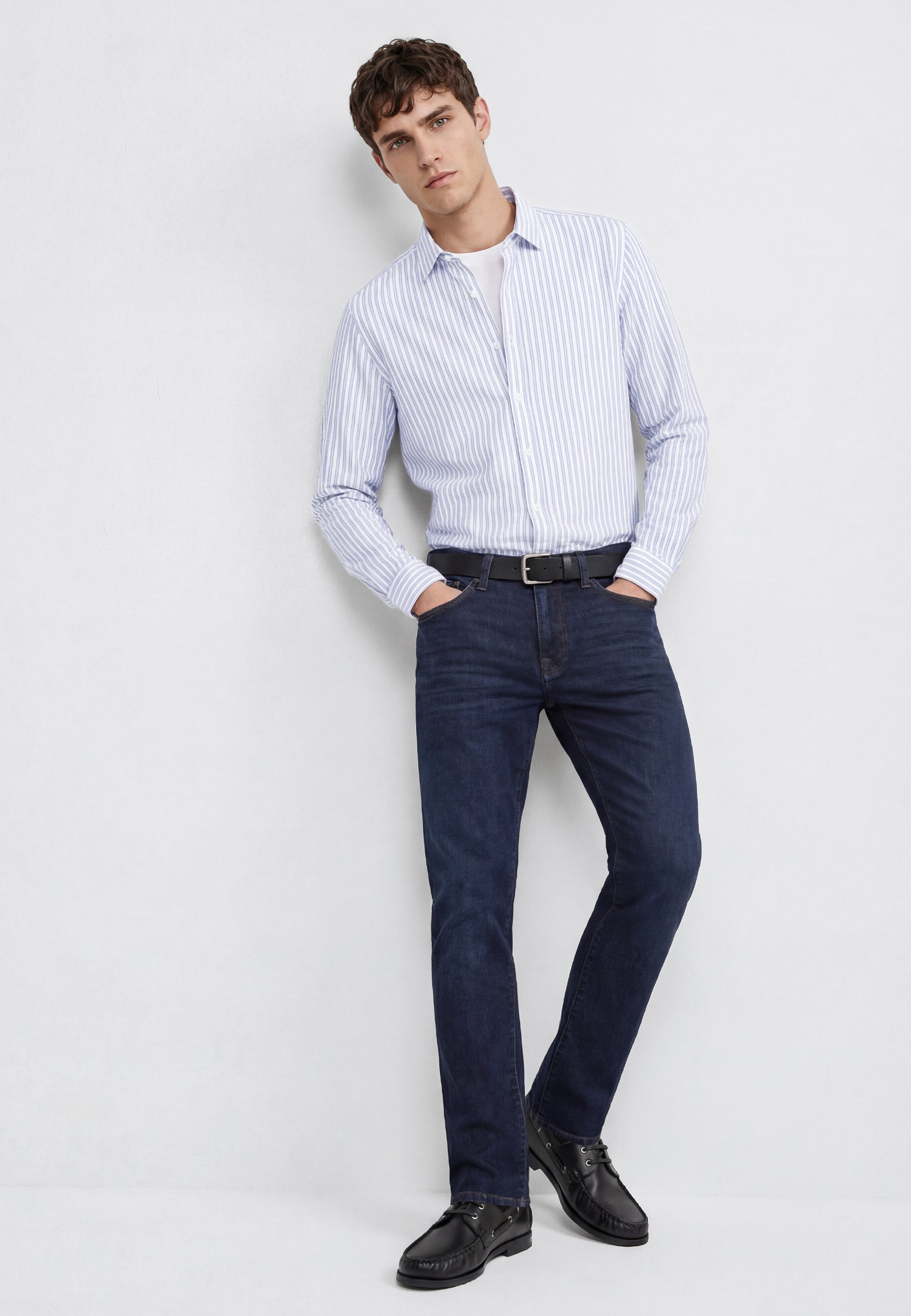 Camicia a righe in indaco vintage Camicie a righe Mavi