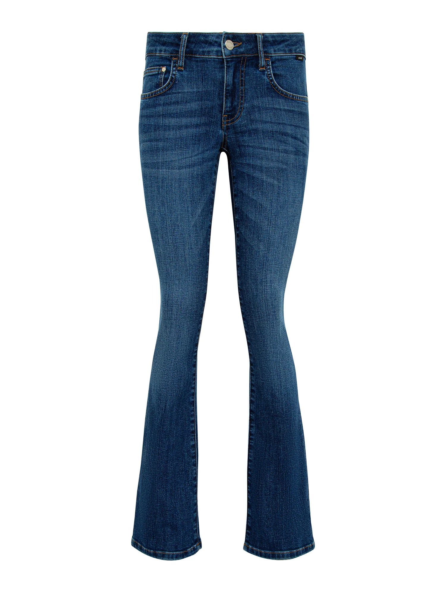 Bella - Jeans a vita media in strass spazzolato scuro Mavi