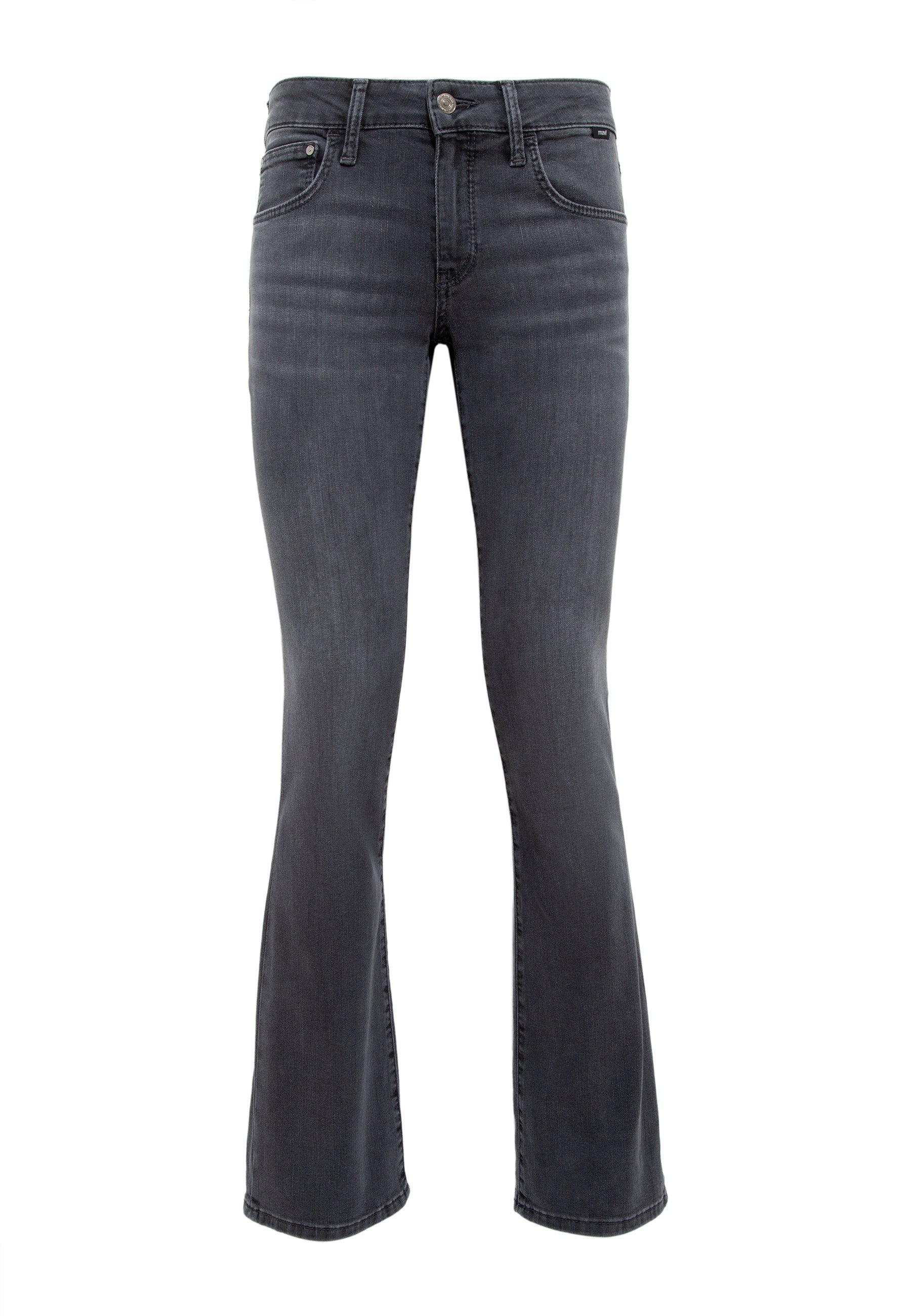 Bella Mid-Rise in Lt Smoke Str Jeans Mavi