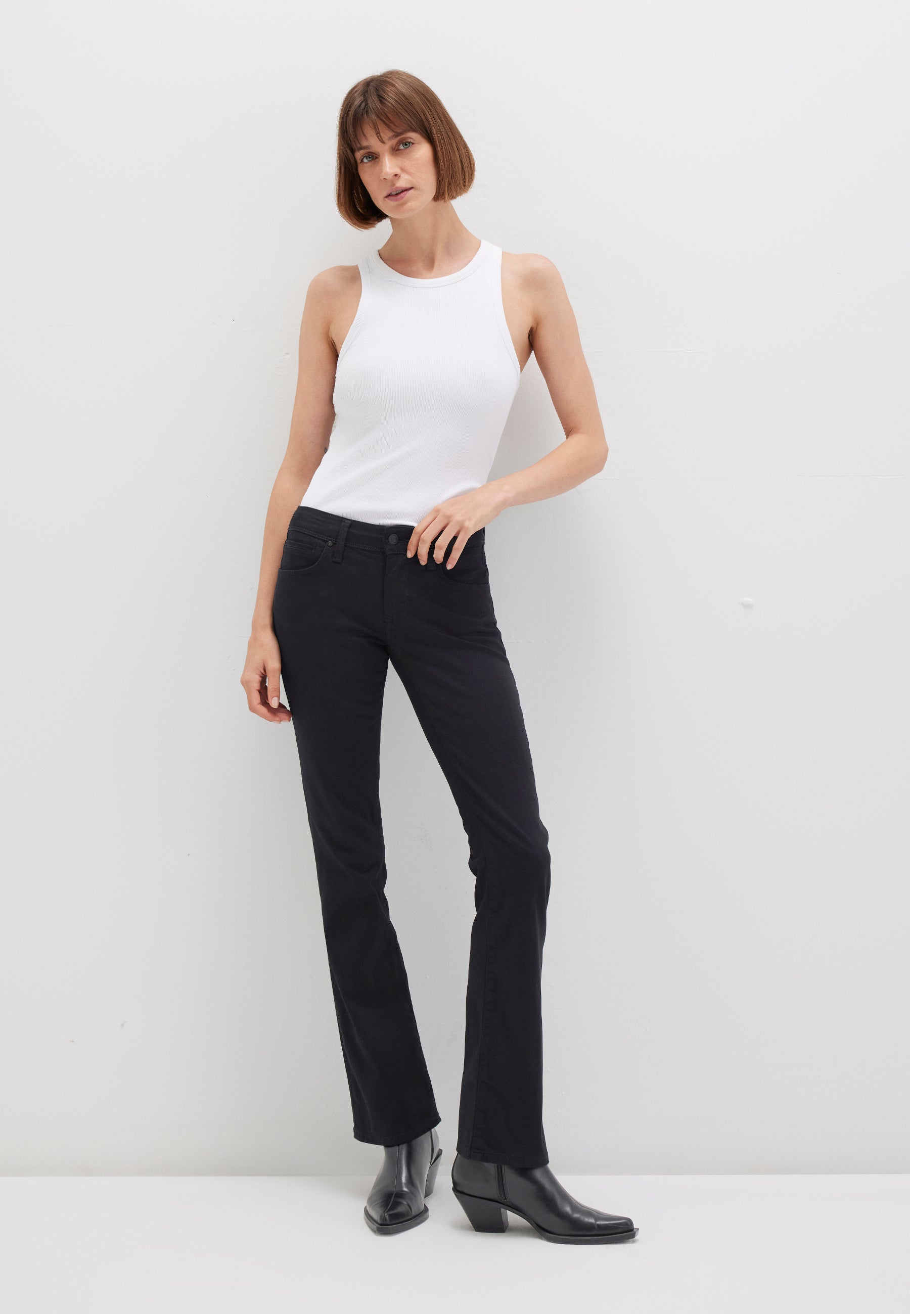 Bella Jeans a vita media in doppio strato nero Mavi
