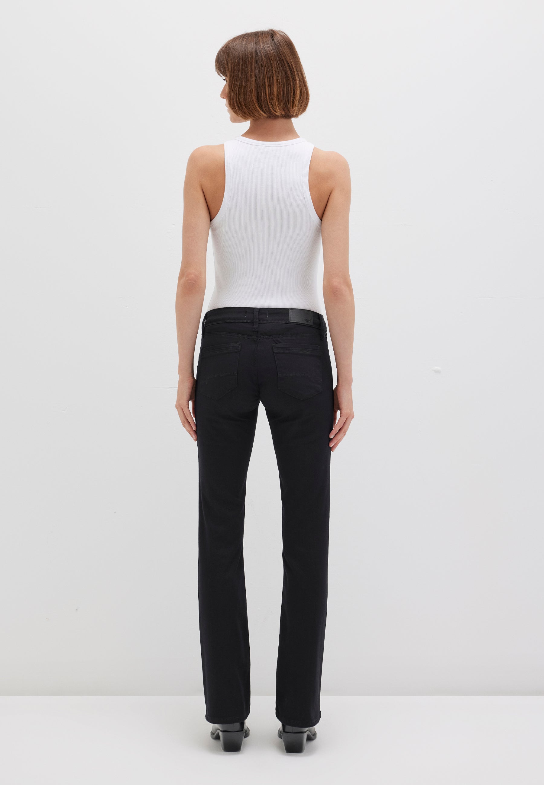Bella Jeans a vita media in doppio strato nero Mavi