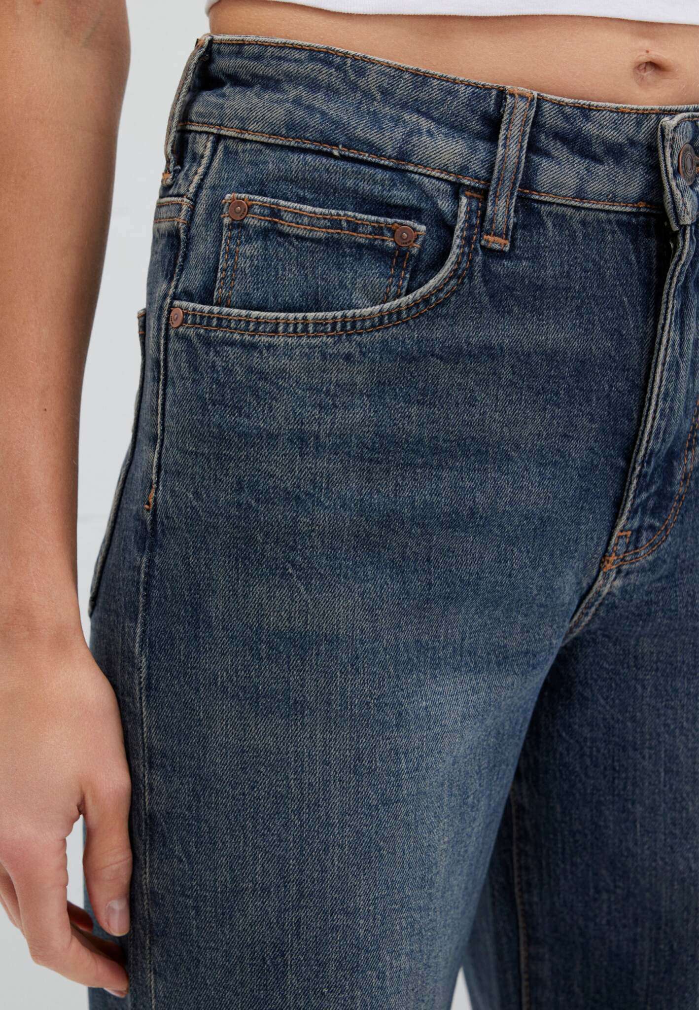 Malibu in jeans scuri vintage 90S Mavi