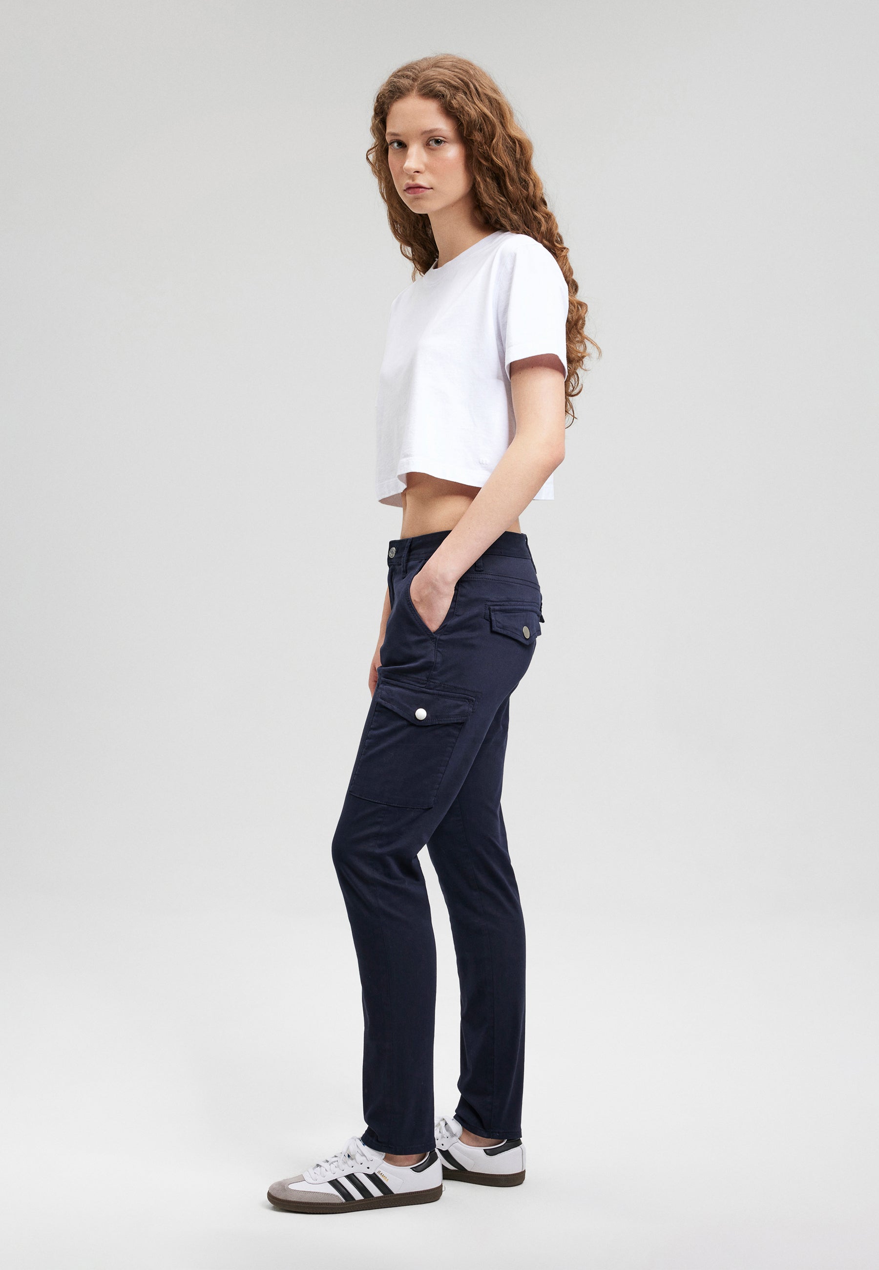 Luzi in Blazer Navy Pantaloni di senape Mavi   