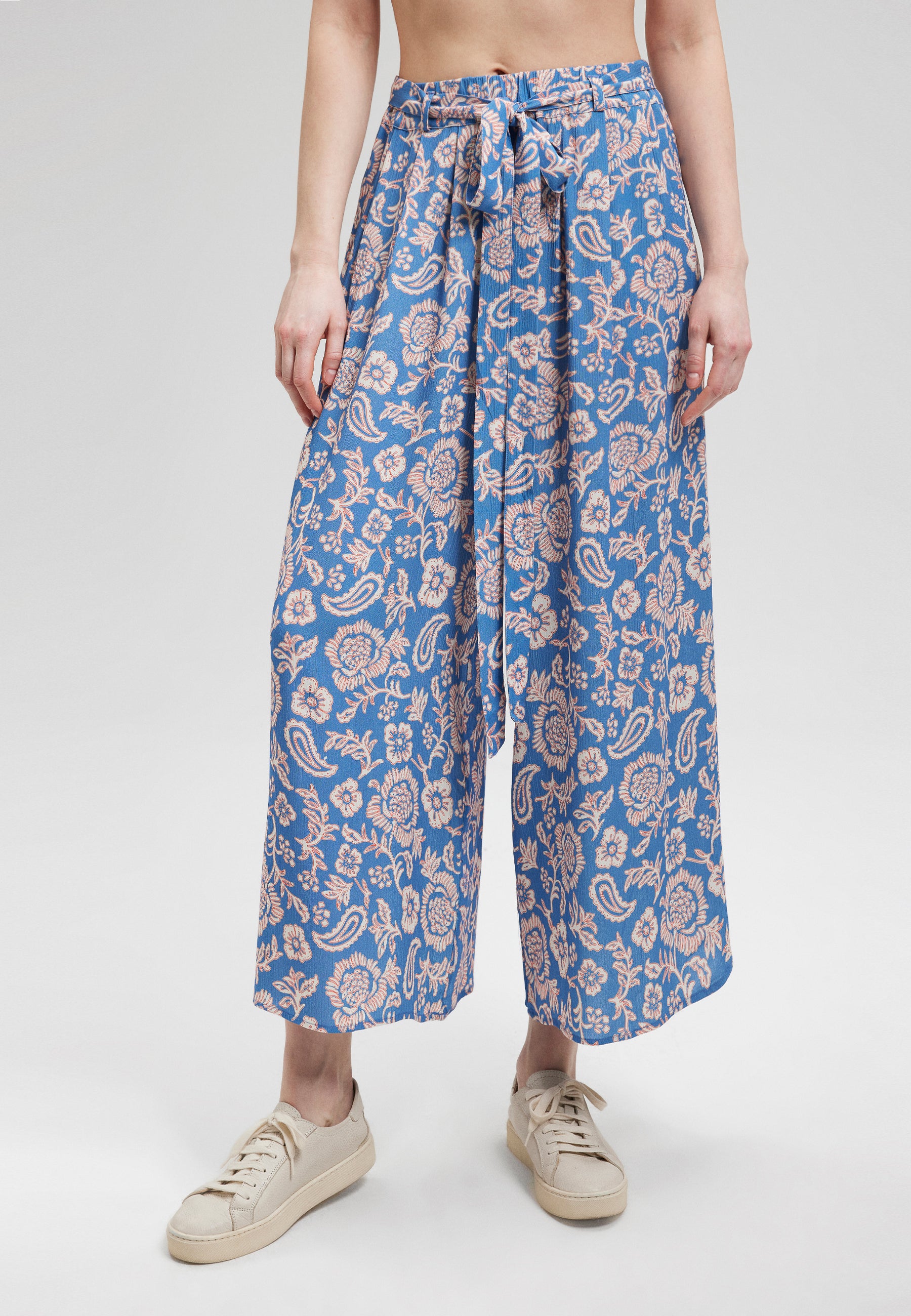 Pantaloni in tessuto con stampa paisley blu Mavi   