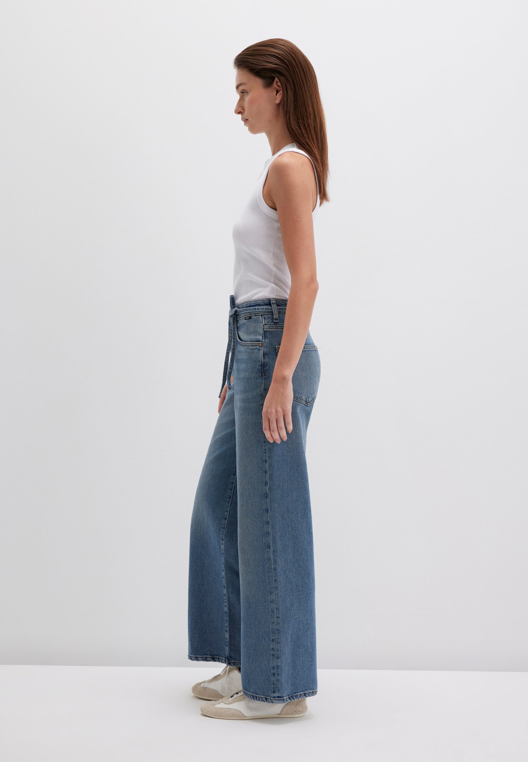Malibu con cintura in jeans 90S medio usati Mavi