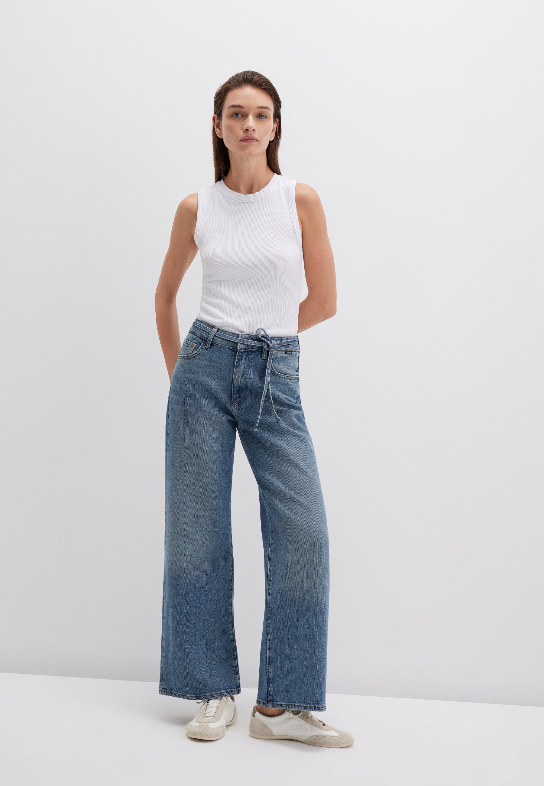 Malibu con cintura in jeans 90S medio usati Mavi