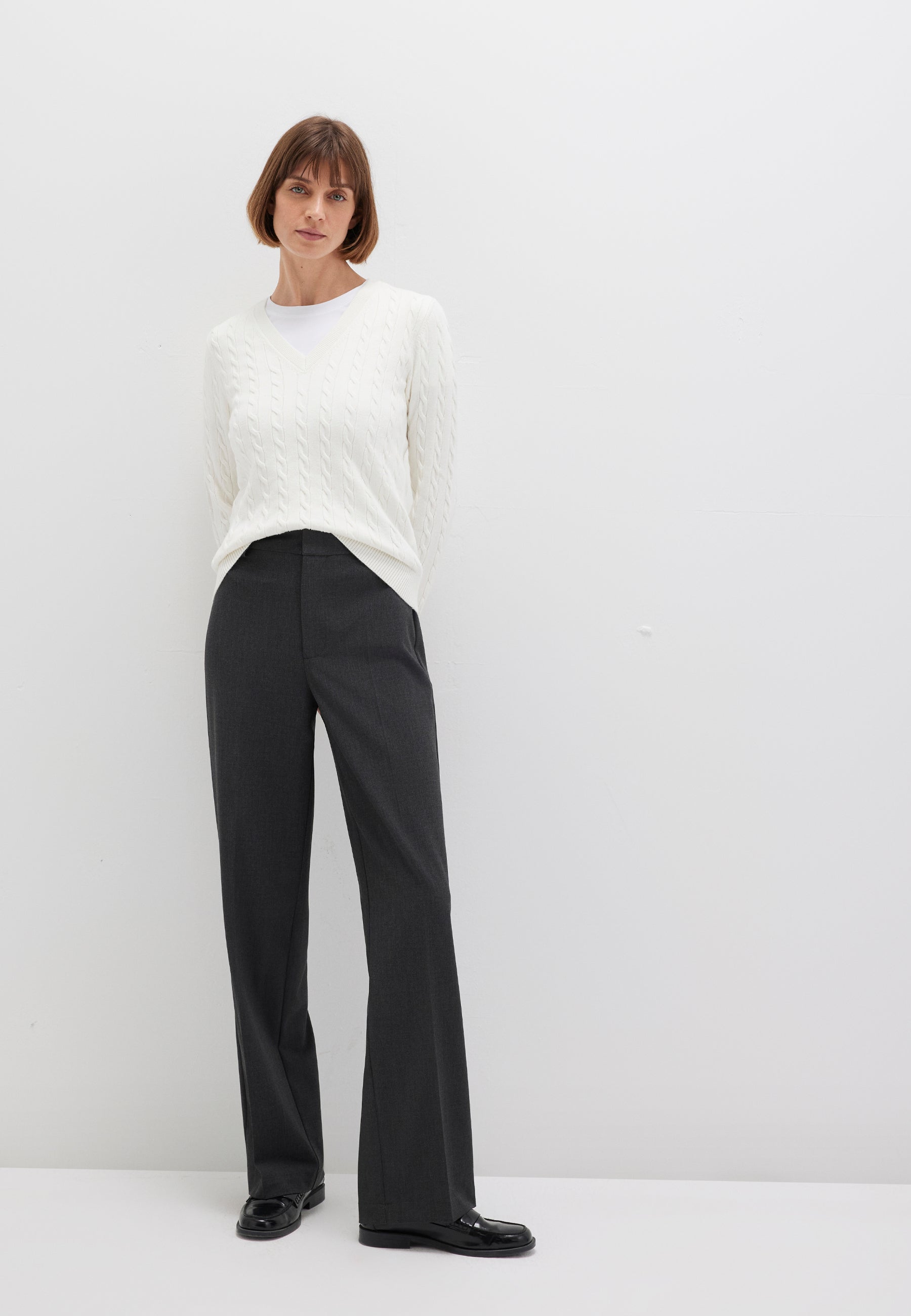 Pantalone tessuto in antracite melange Pantaloni Mavi