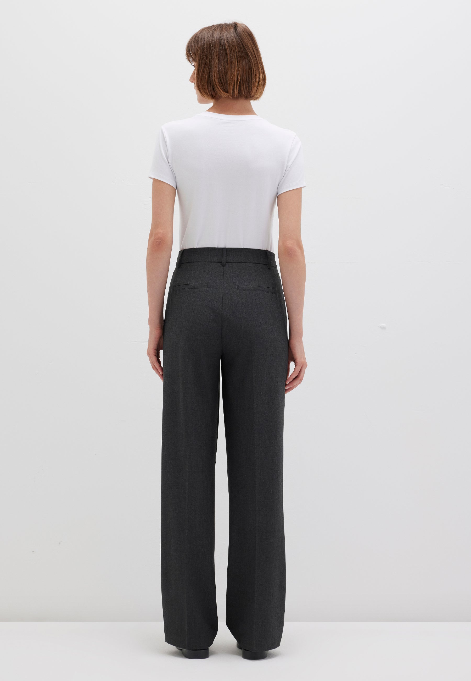 Pantalone tessuto in antracite melange Pantaloni Mavi