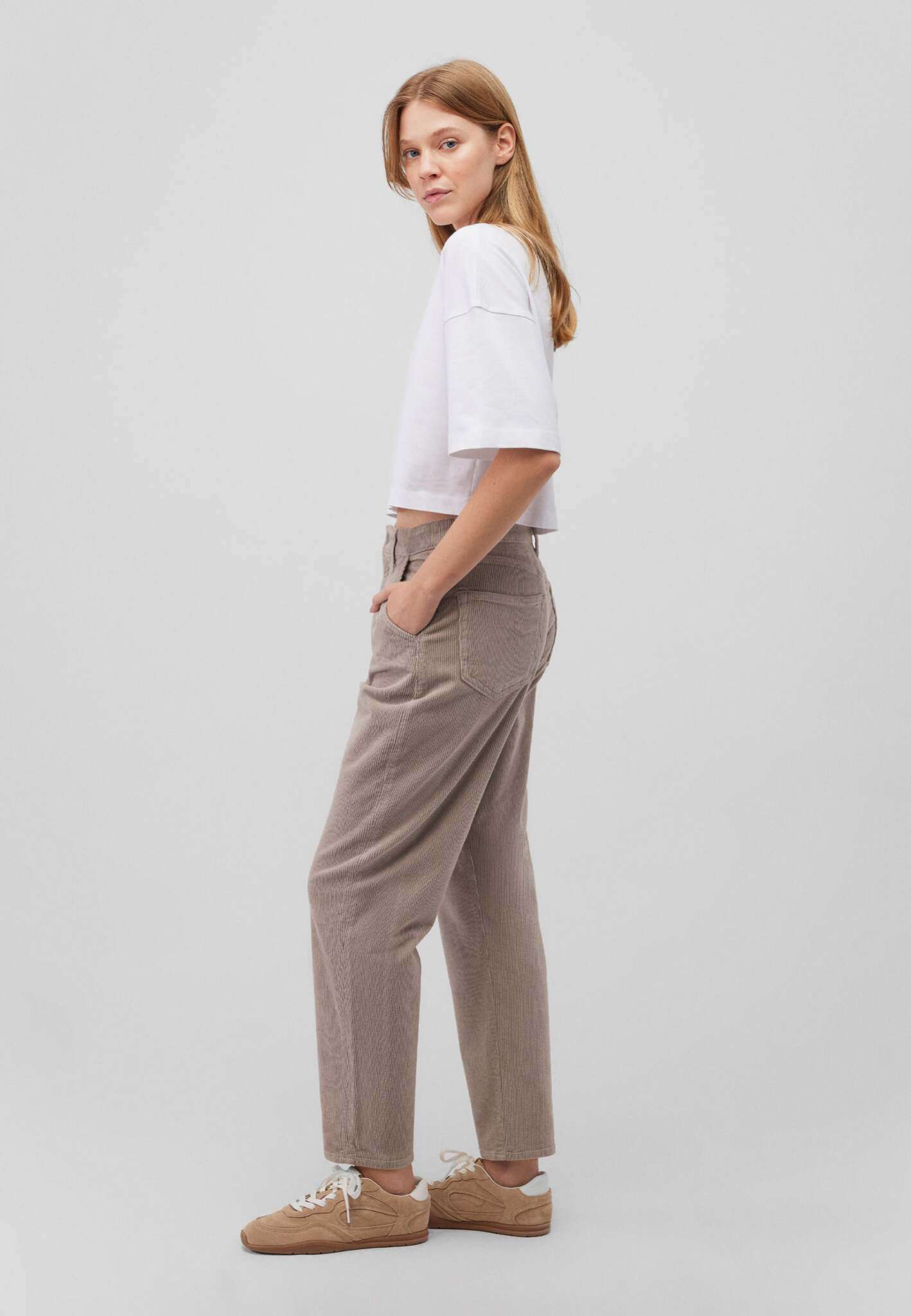 Laura in Moon Gonna Pantaloni in corda Mavi   