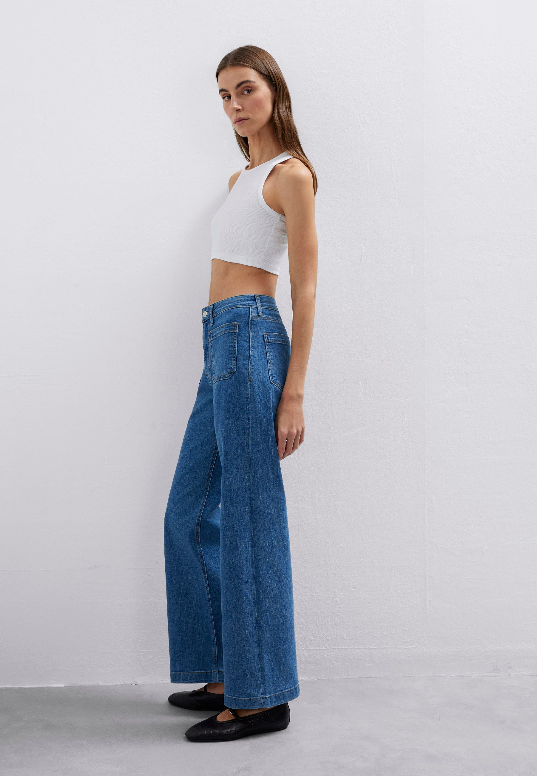 Malibu Marine in jeans Mid Str Mavi