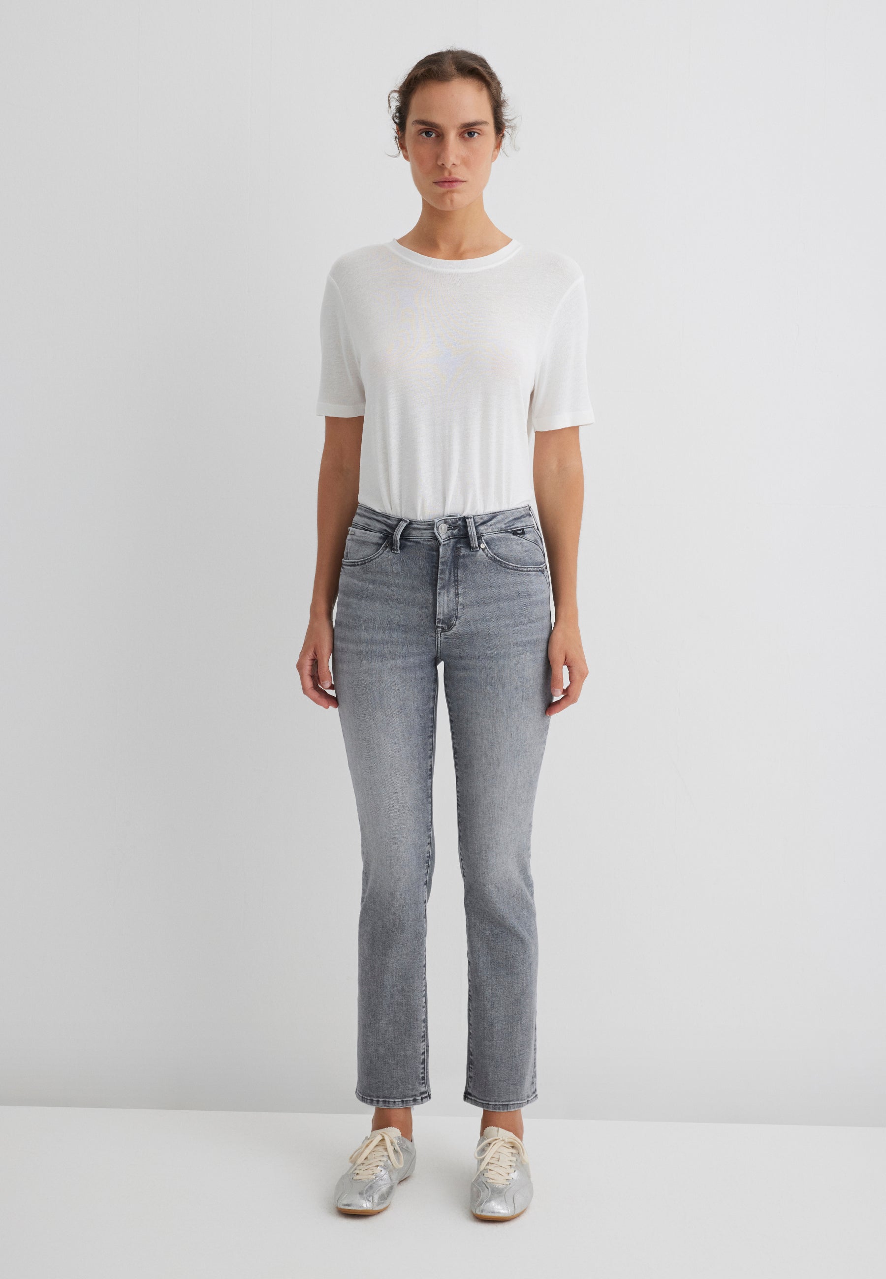 Kendra in jeans glam spazzolati grigi Mavi