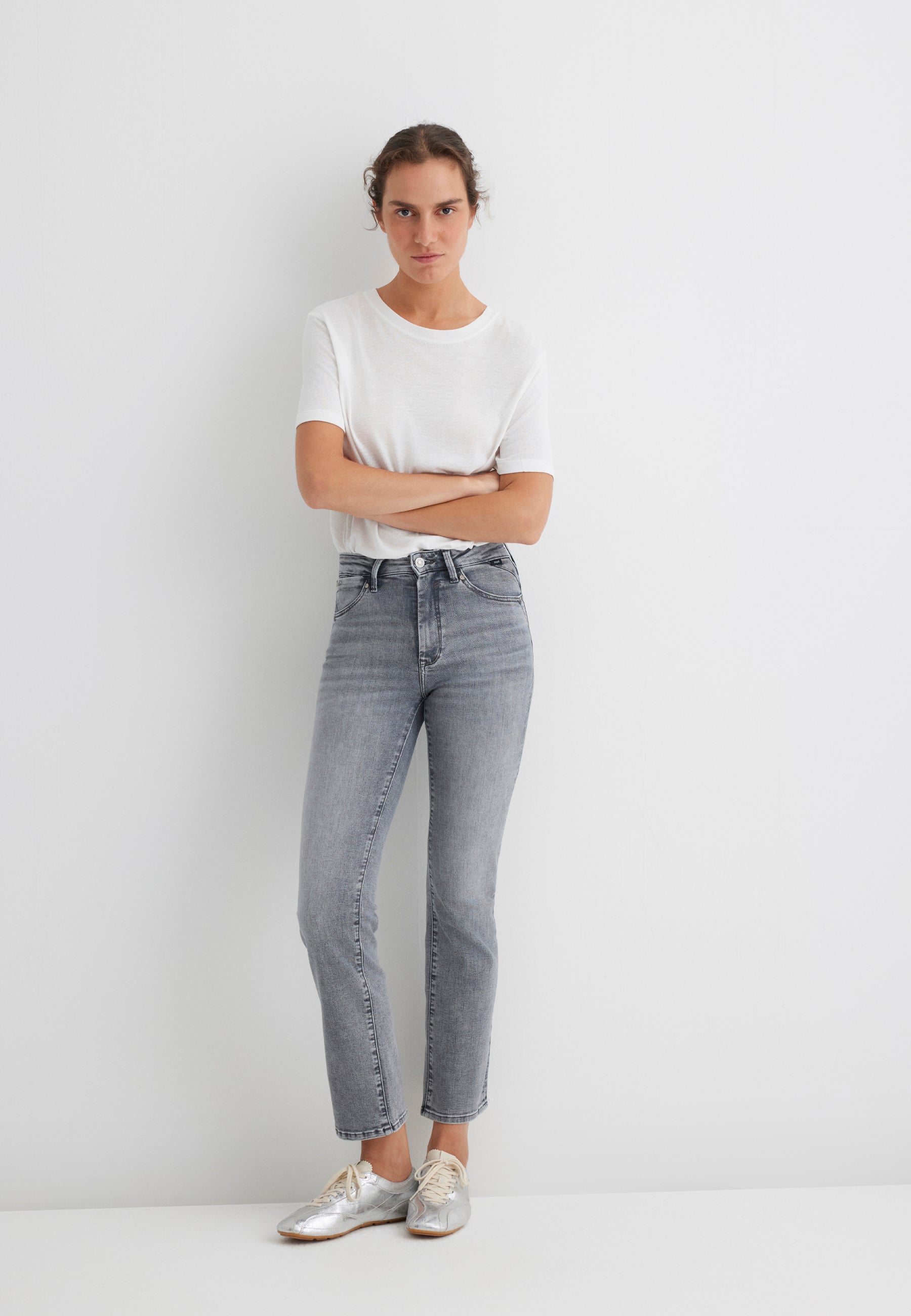 Kendra in jeans glam spazzolati grigi Mavi