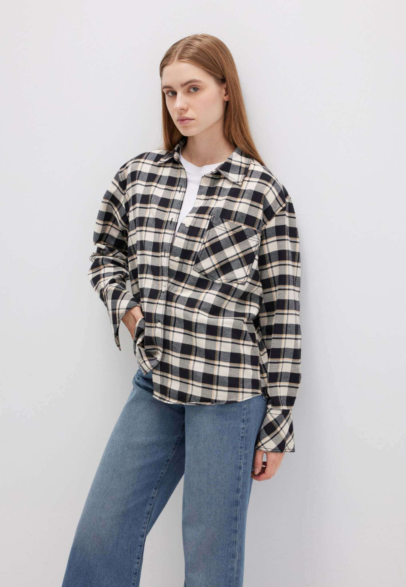 Camicia in tessuto a quadri marrone Camicie Mavi