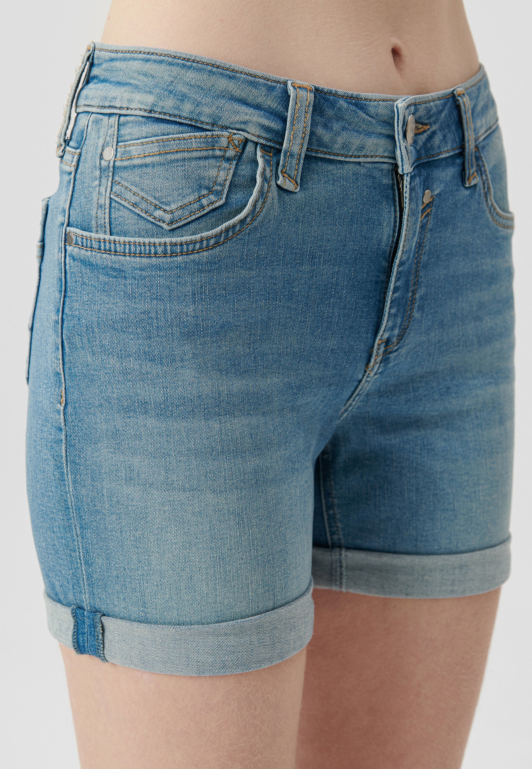 Pixie in pantaloncini di jeans Lt Shaded Str Mavi   