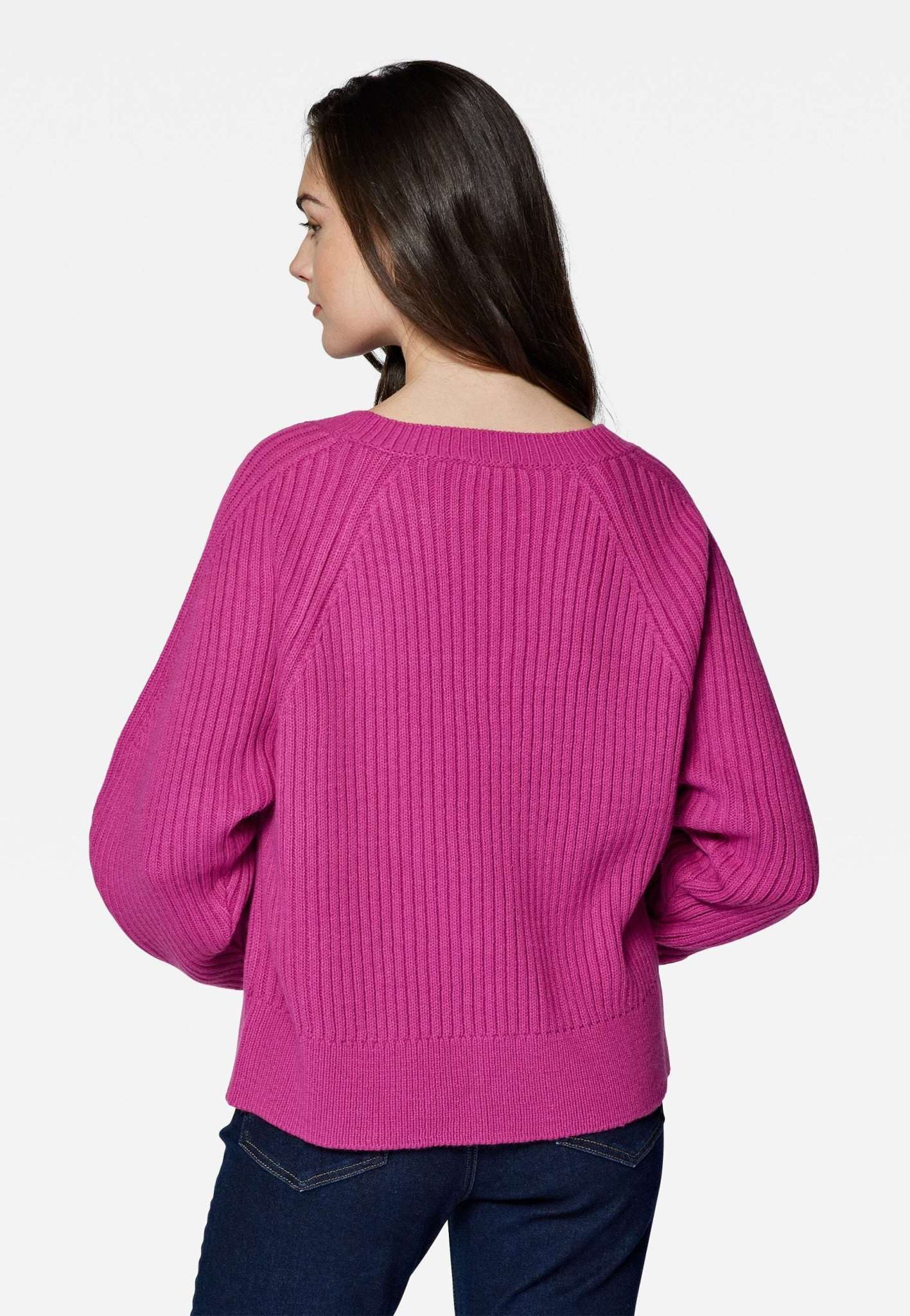 Maglione girocollo in rosso fucsia Maglioni Mavi   