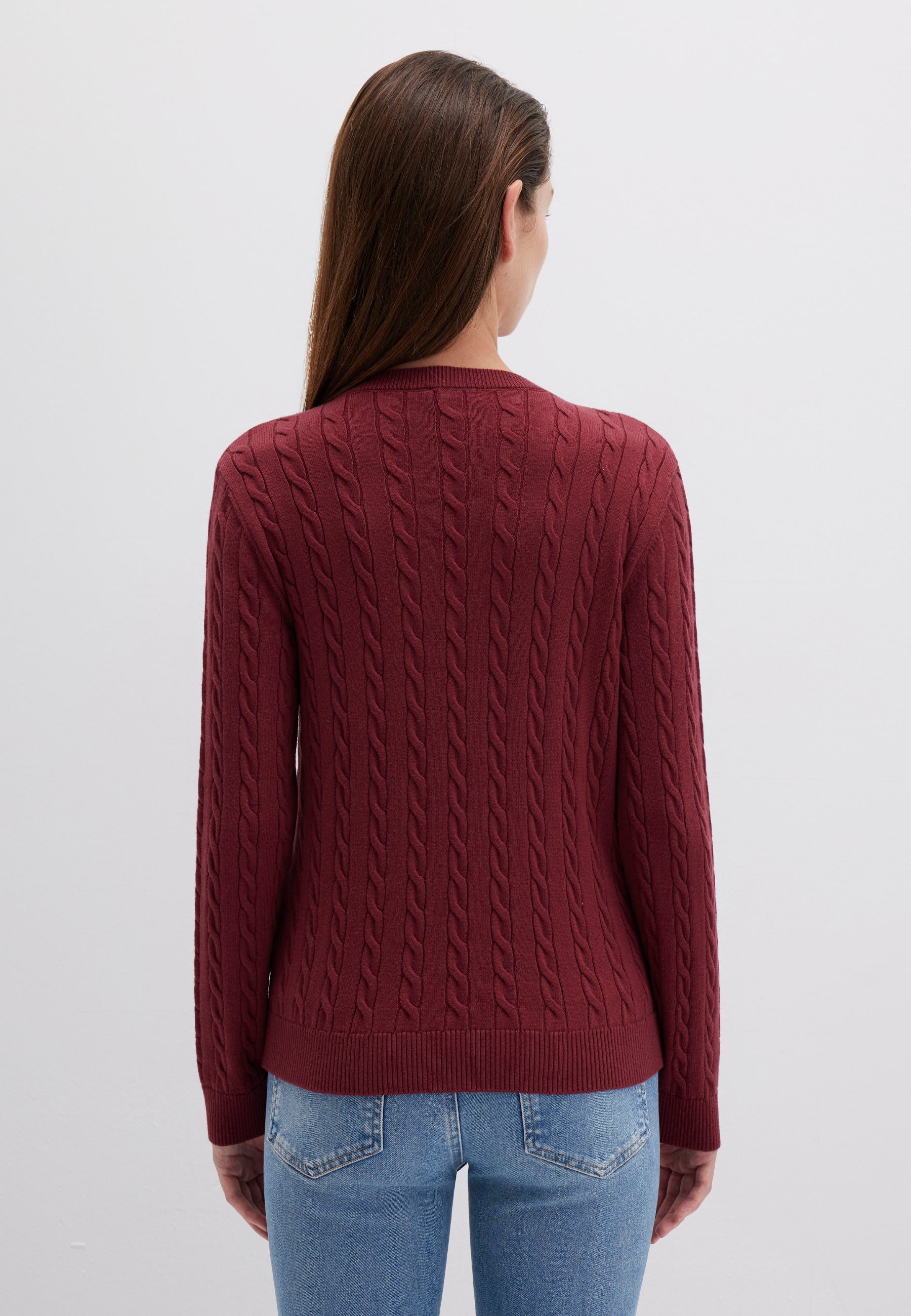 Maglione con scollo a V in cordovan Maglioni Mavi